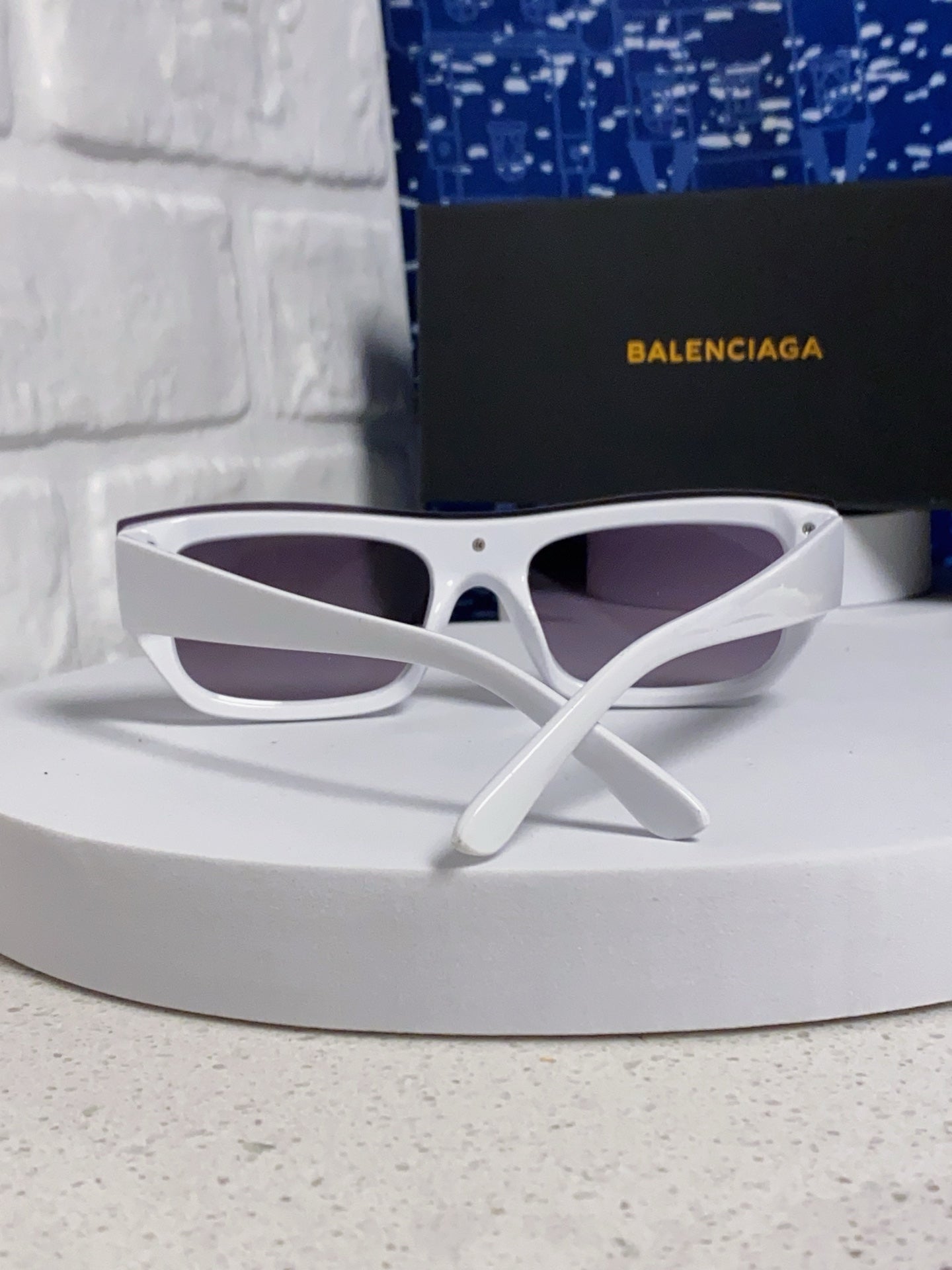 Balenciaga Browline Silver Lens Sunglasses for Men & Women - detail image 3
