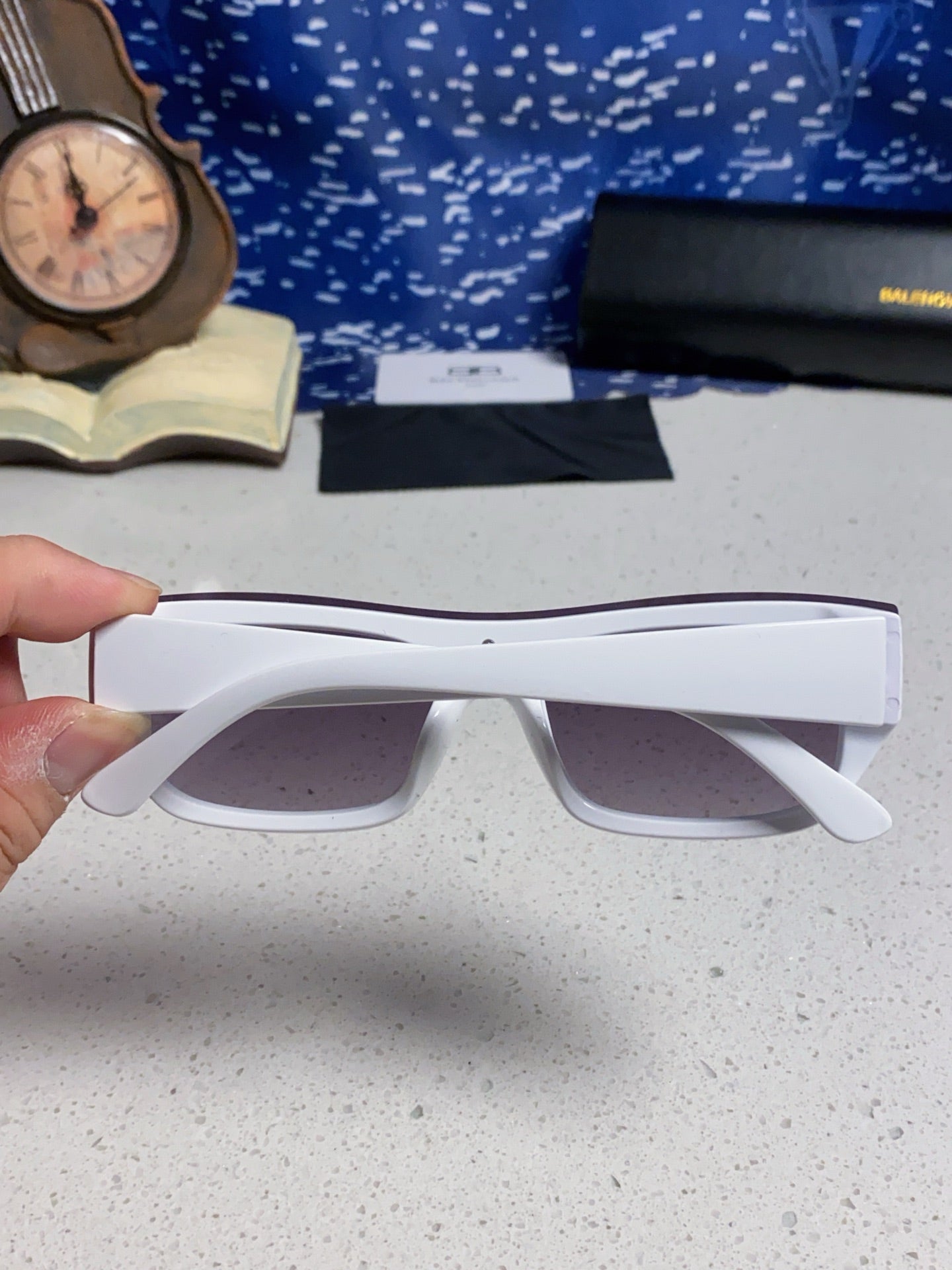 Balenciaga Browline Silver Lens Sunglasses for Men & Women - detail image 5