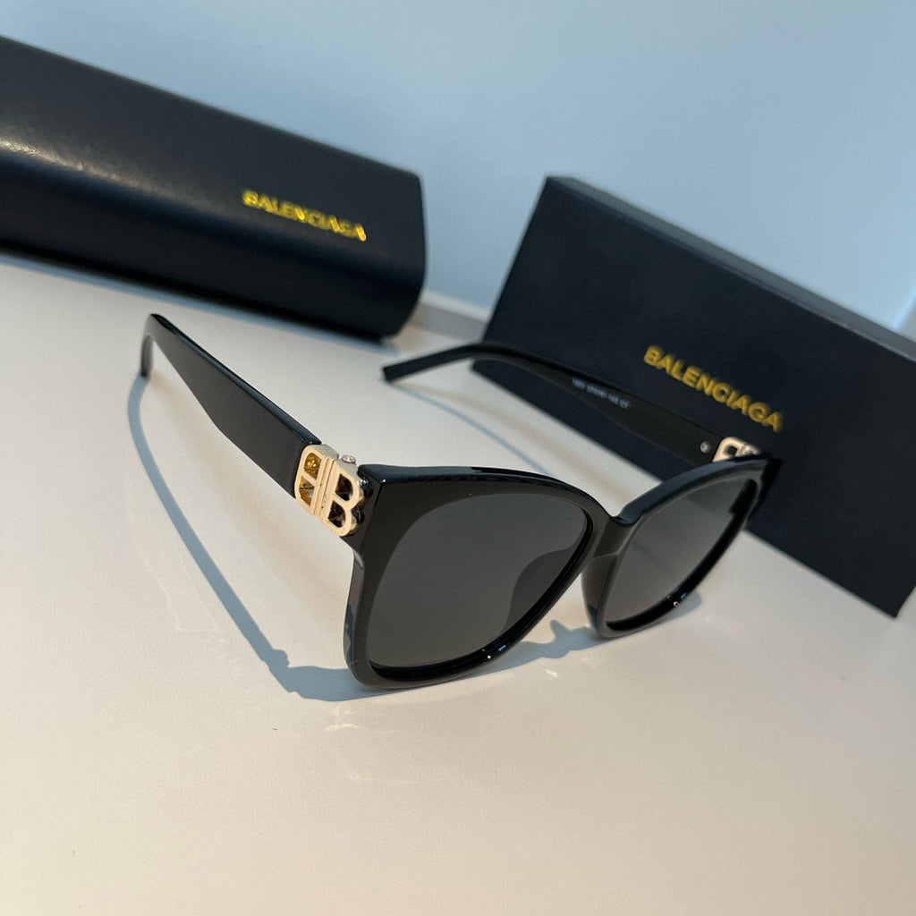 Balenciaga Folding Square Black Lens Sunglasses for Men & Women - 432534