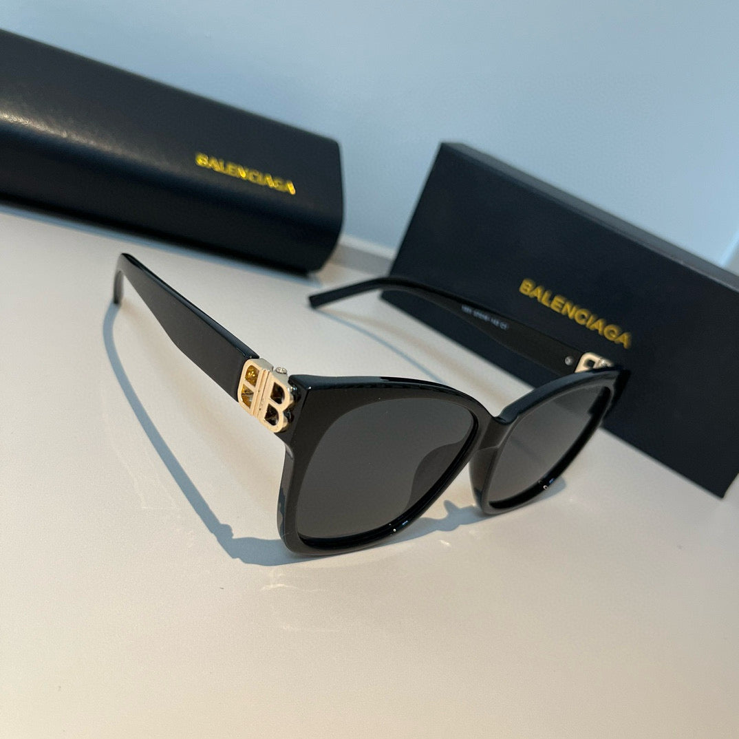 Balenciaga Folding Square Black Lens Sunglasses for Men & Women - 998340
