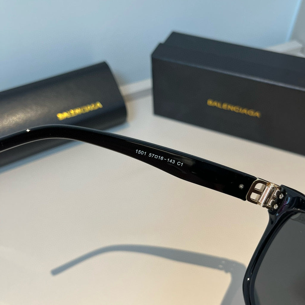 Balenciaga Folding Square Black Lens Sunglasses for Men & Women - 432534 - detail image 9