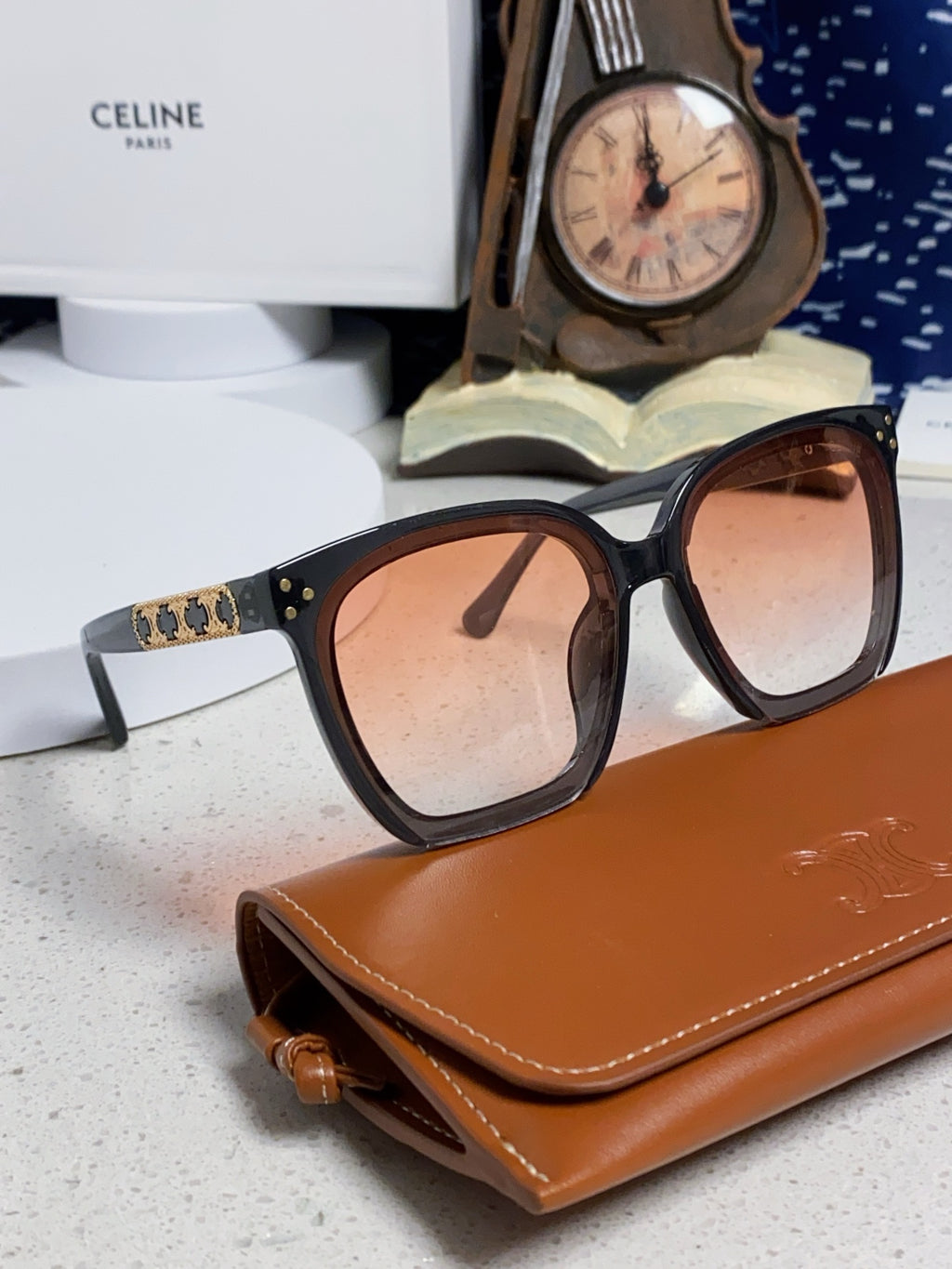 Celine Square Red Lens Sunglasses for Men & Women - 372018 - detail image 10