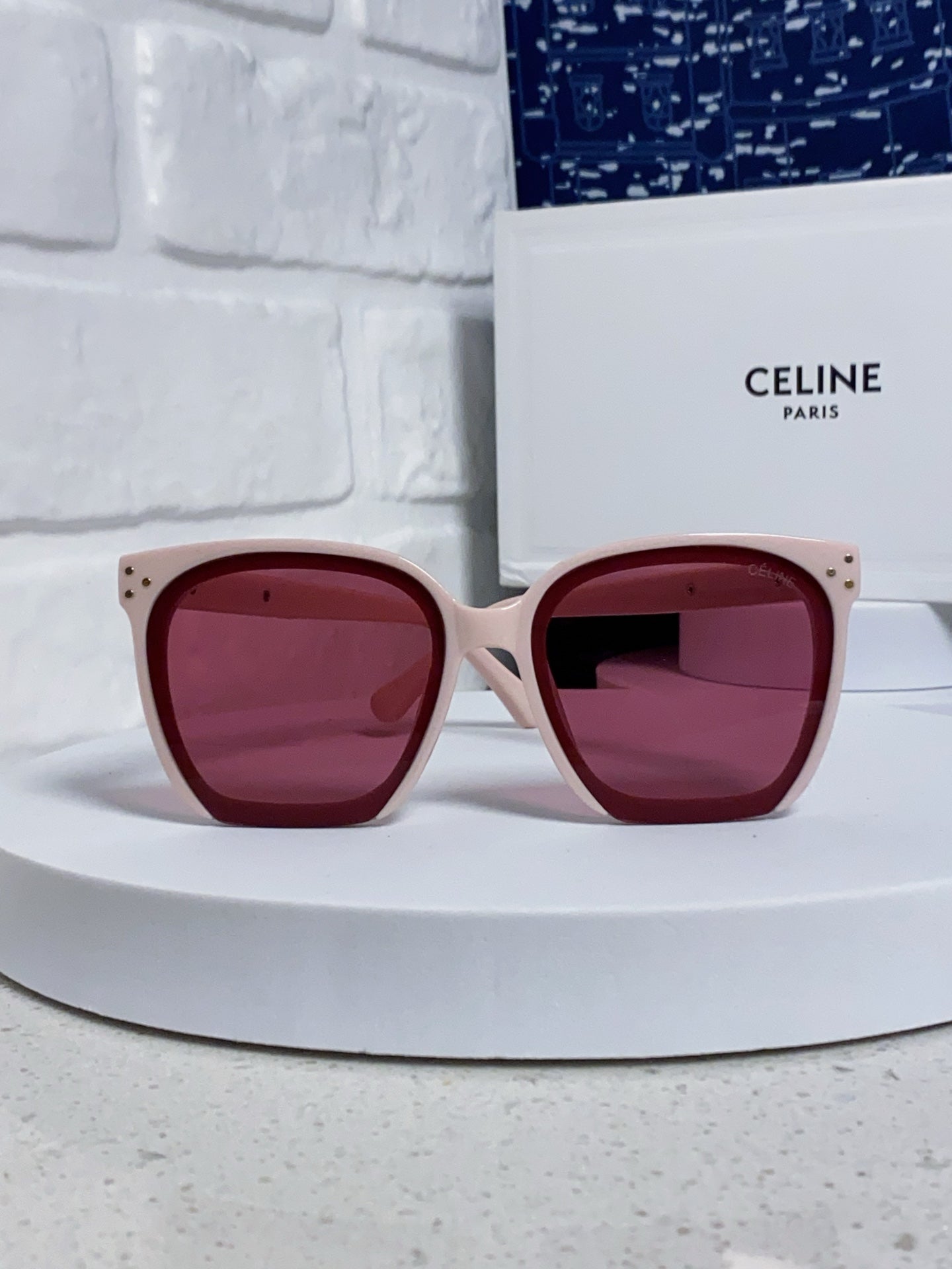 Celine Square Red Lens Sunglasses for Men & Women - 372019 - detail image 2