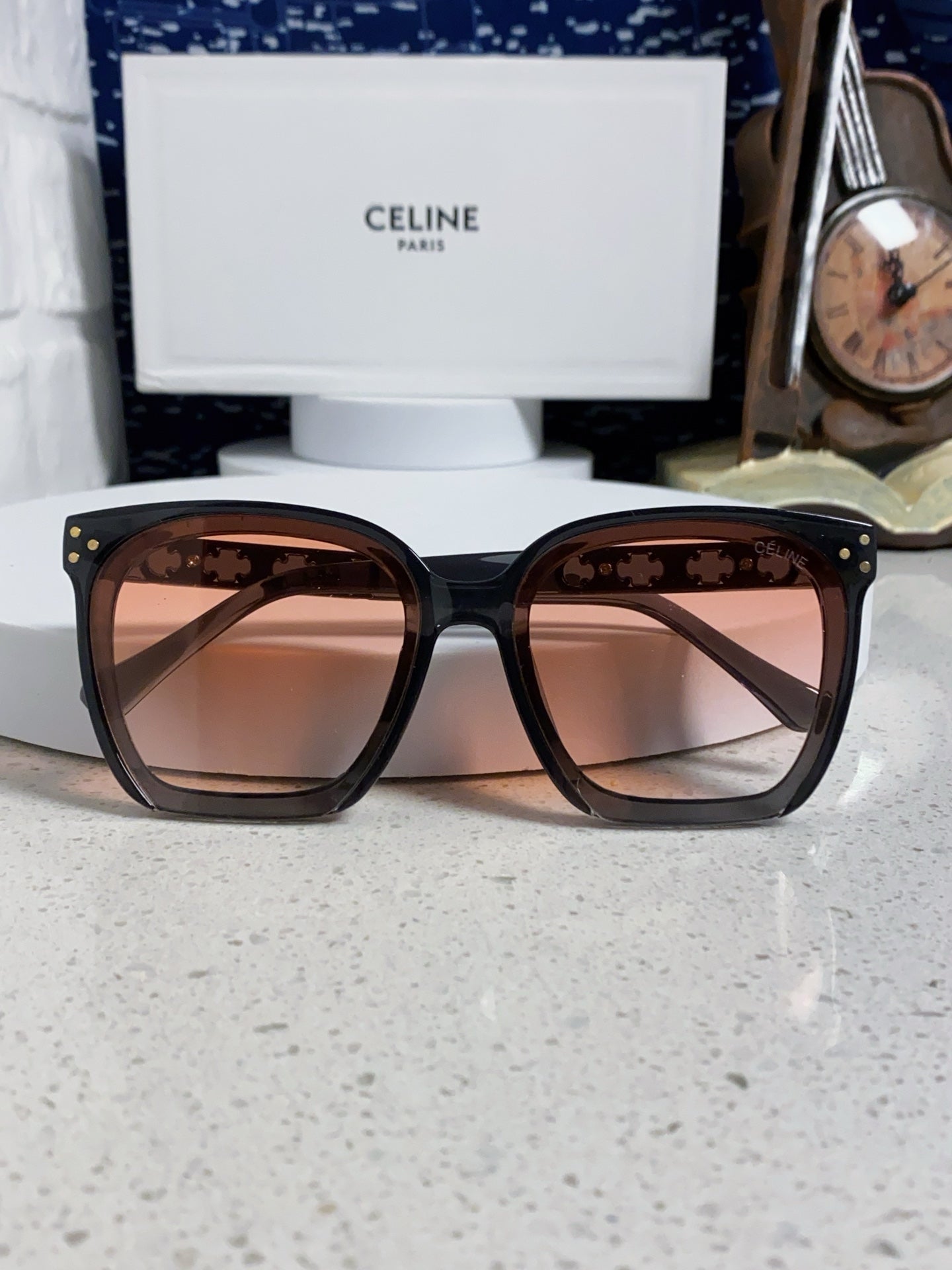 Celine Square Red Lens Sunglasses for Men & Women - 372018 - detail image 9