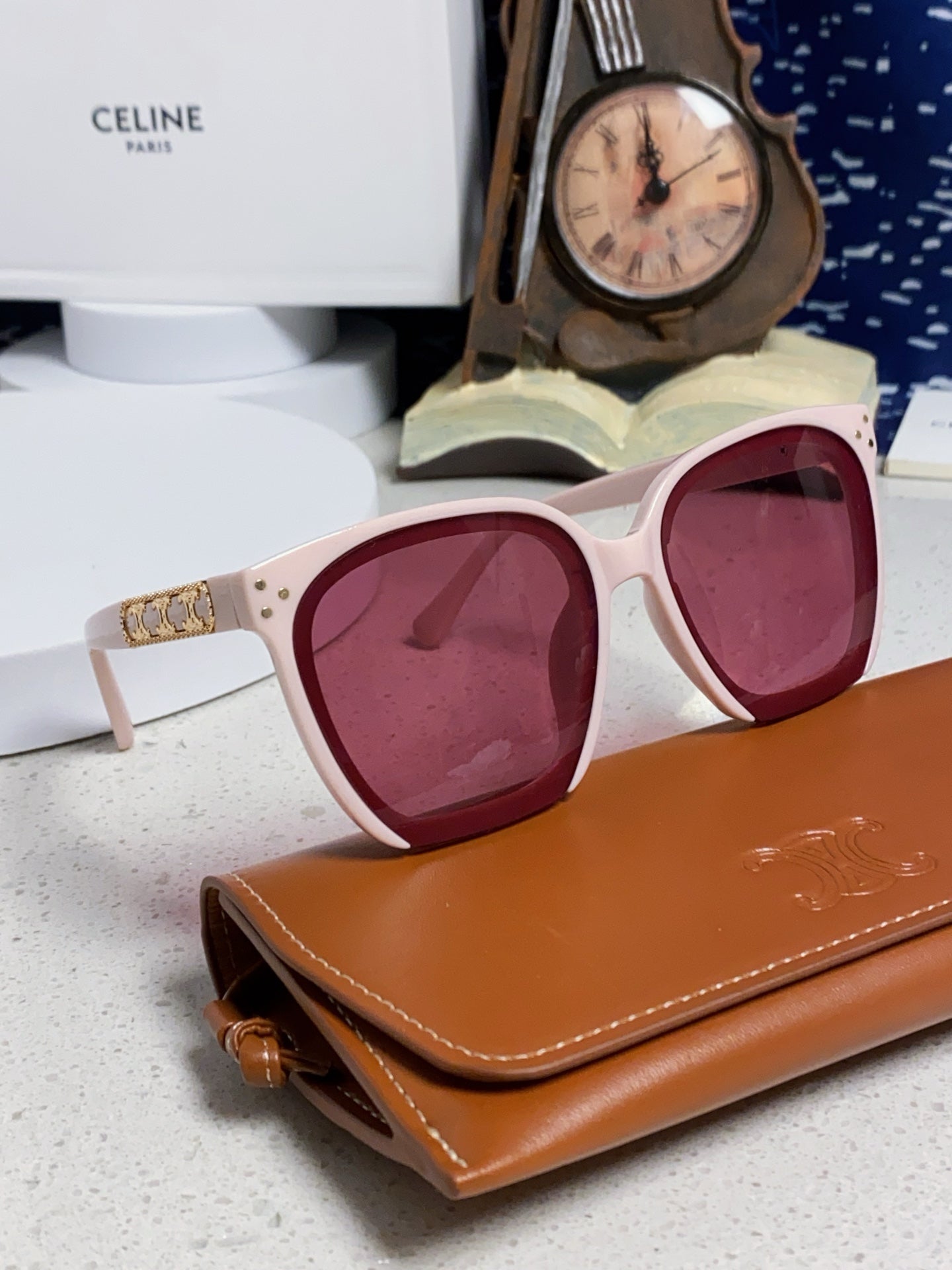 Celine Square Red Lens Sunglasses for Men & Women - 372019 - detail image 10