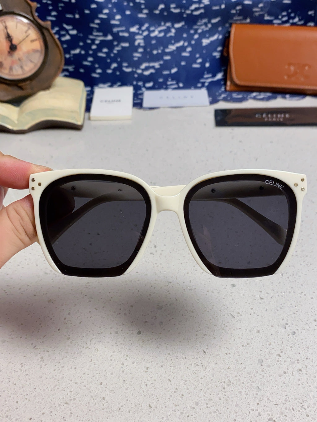 Celine Square Black Lens Sunglasses for Men & Women - 372020 - detail image 4