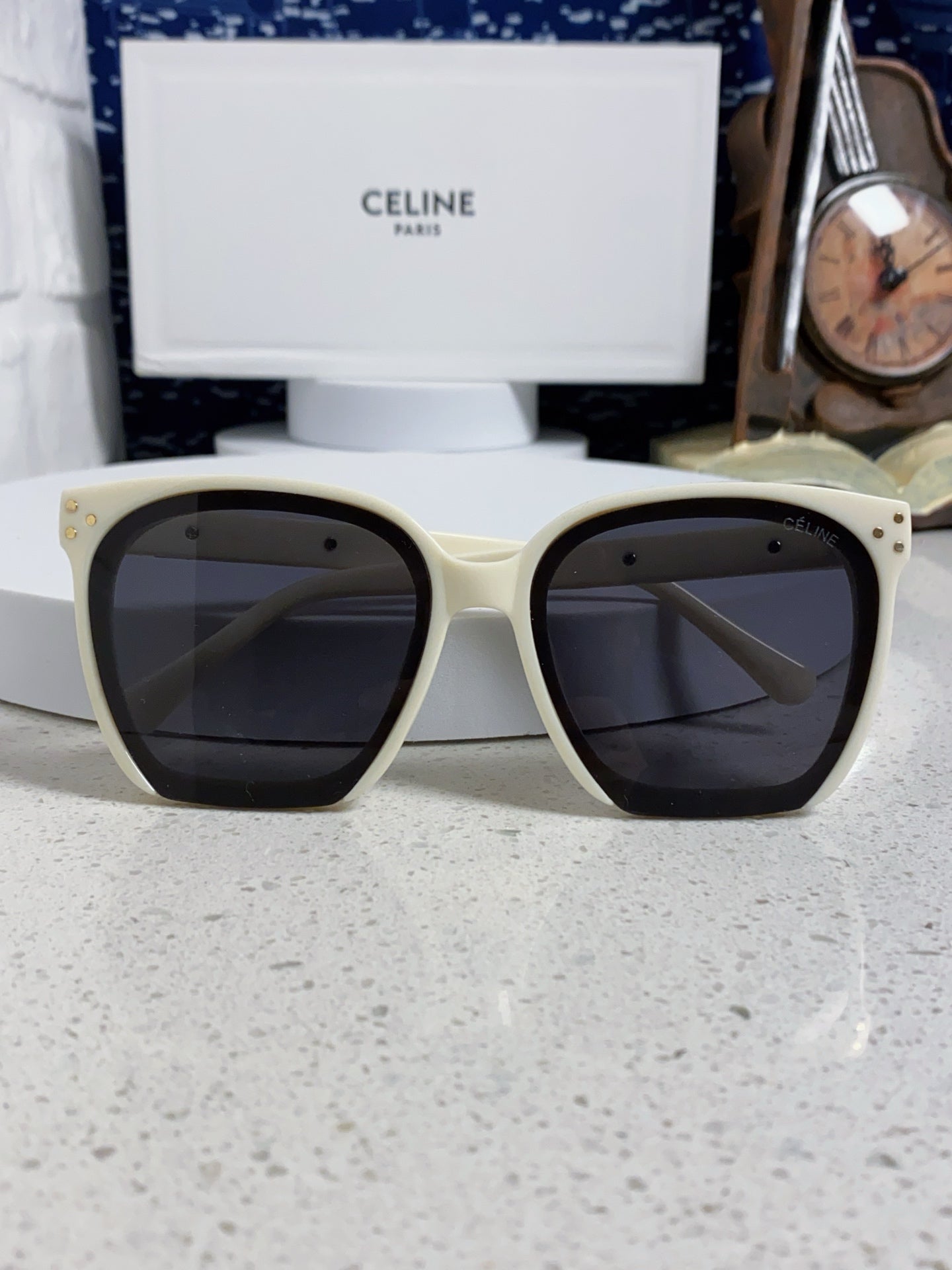 Celine Square Black Lens Sunglasses for Men & Women - 372020 - detail image 9