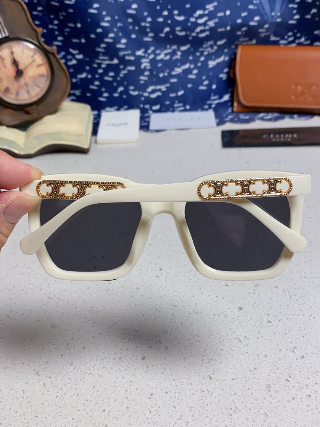 Celine Square Black Lens Sunglasses for Men & Women - 372020 - detail image 5