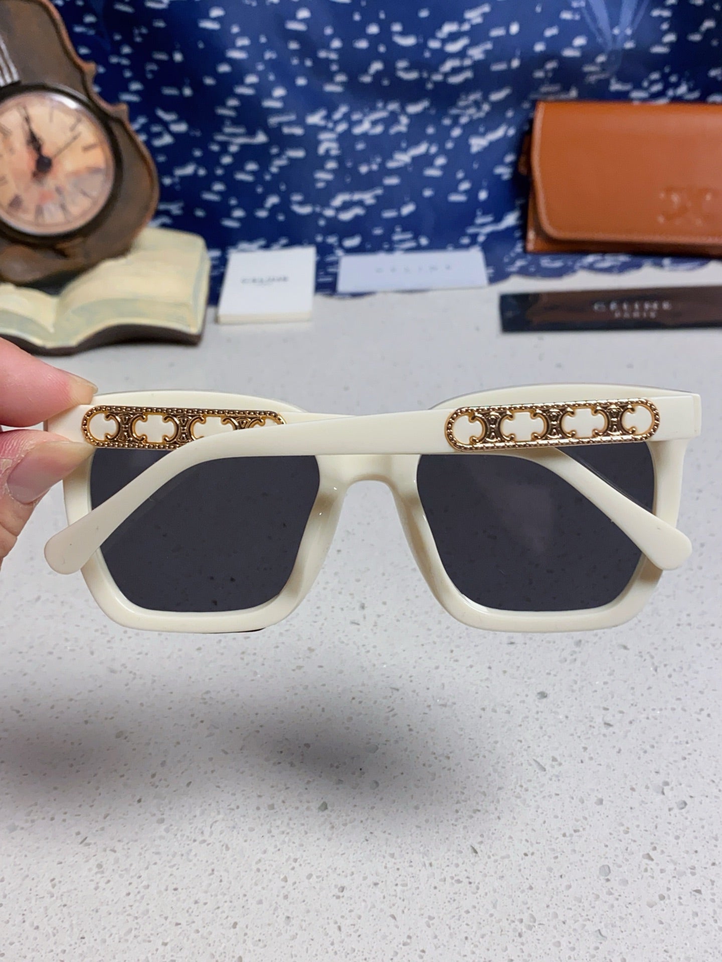 Celine Square Black Lens Sunglasses for Men & Women - 372020 - detail image 5
