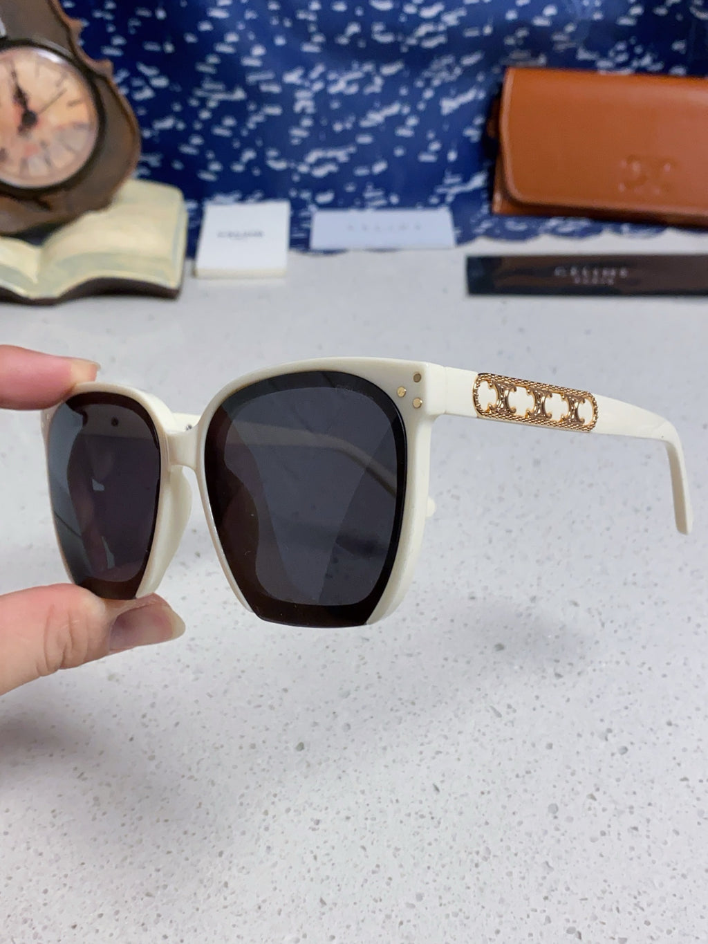 Celine Square Black Lens Sunglasses for Men & Women - 372020 - detail image 6