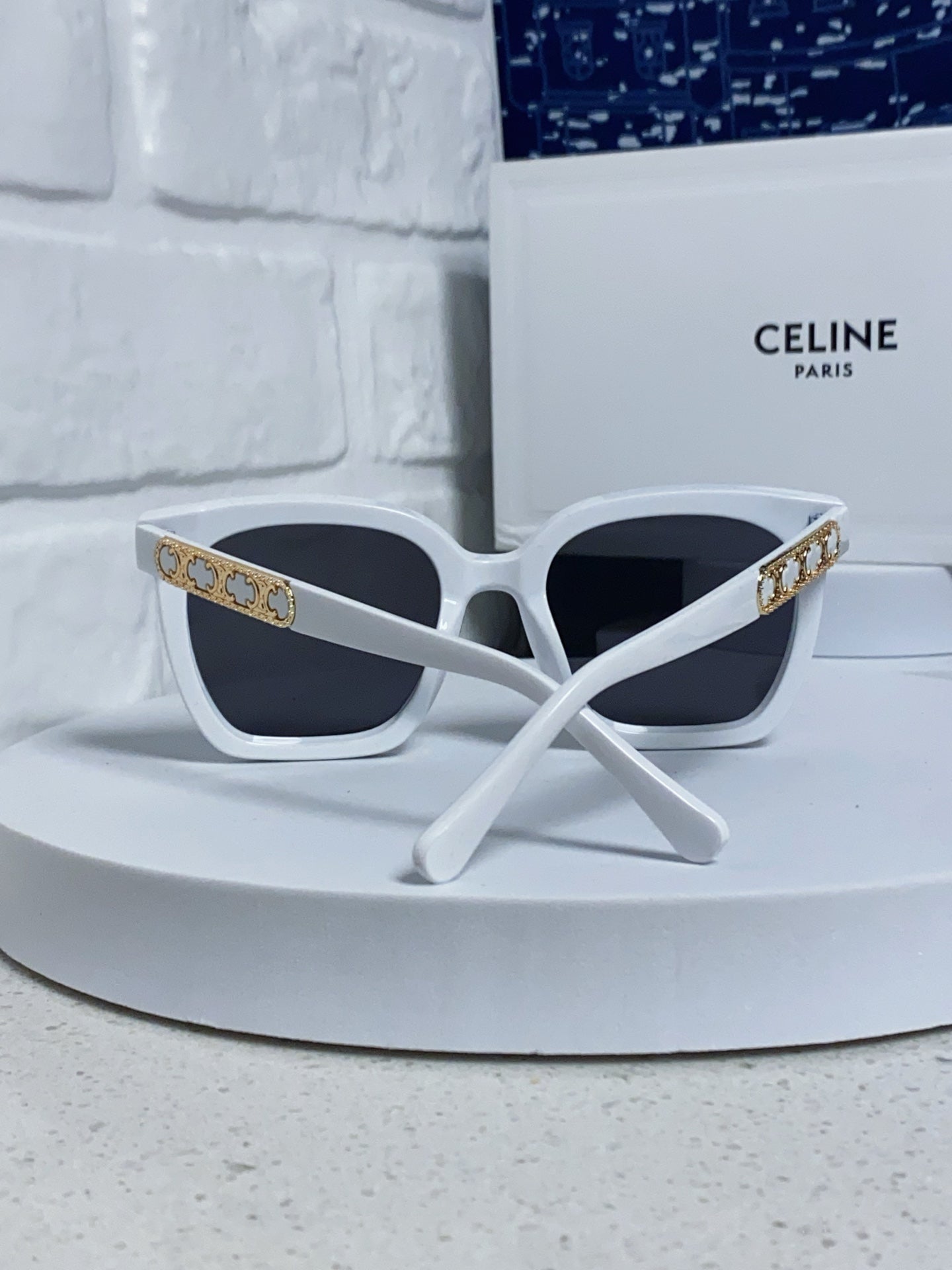 Celine Square Black Lens Sunglasses for Men & Women - 372021 - detail image 3