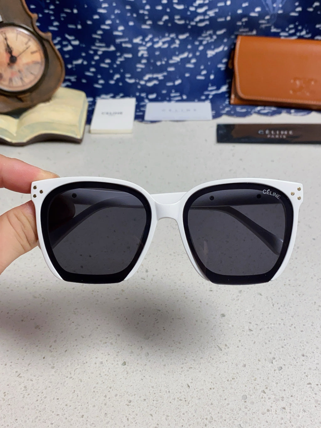 Celine Square Black Lens Sunglasses for Men & Women - 934644 - detail image 4