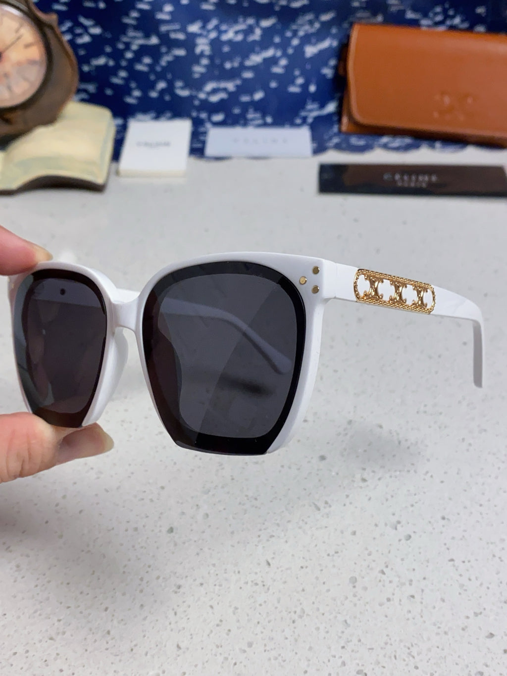 Celine Square Black Lens Sunglasses for Men & Women - 934644 - detail image 6