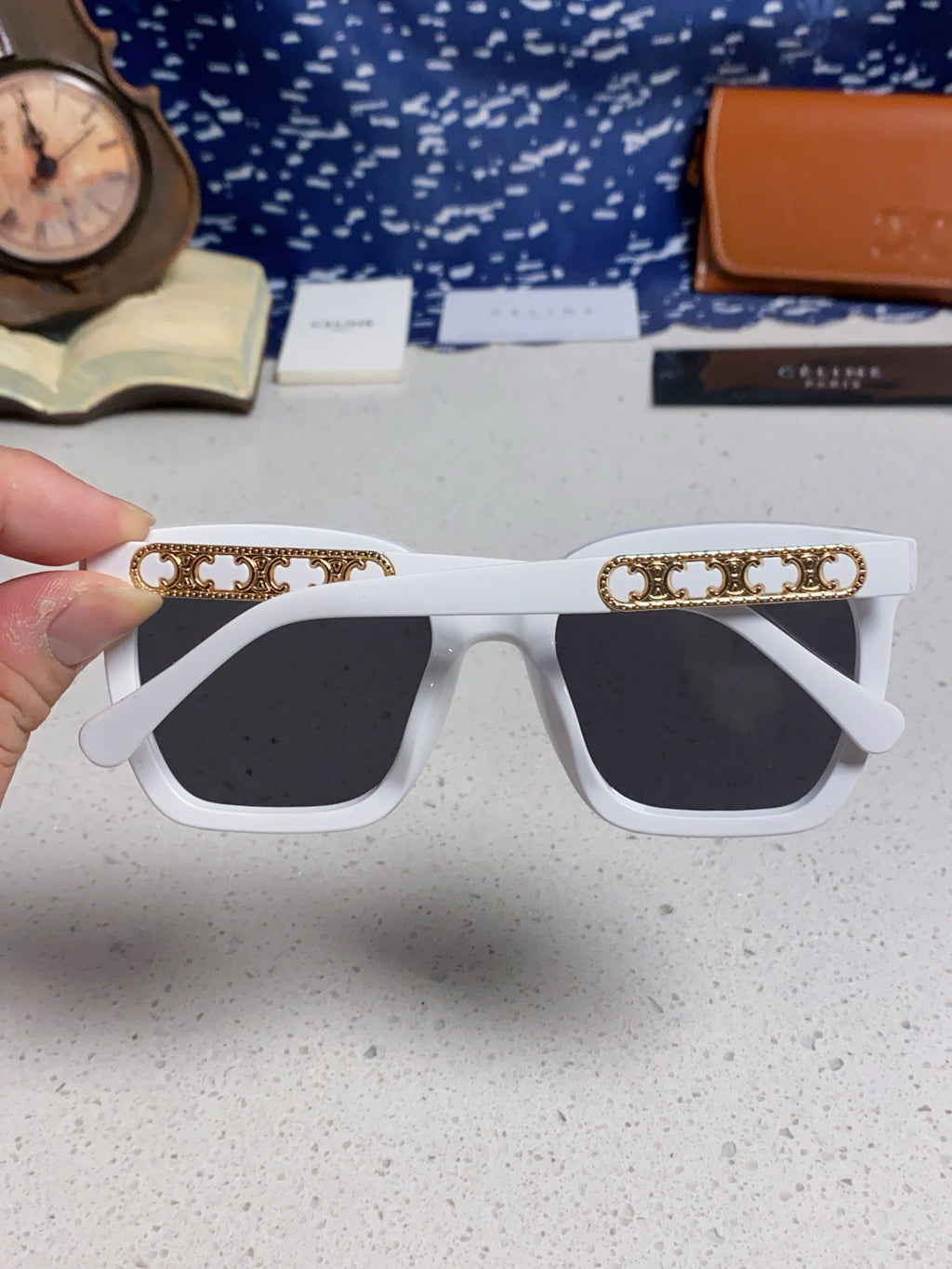 Celine Square Black Lens Sunglasses for Men & Women - 934644 - detail image 5