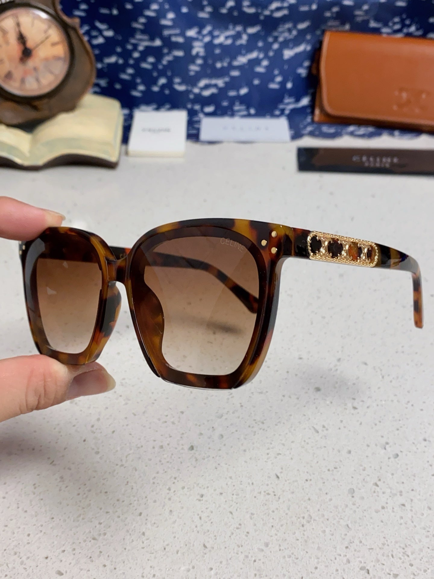 Celine Square Brown Lens Sunglasses for Men & Women - 372022 - detail image 6
