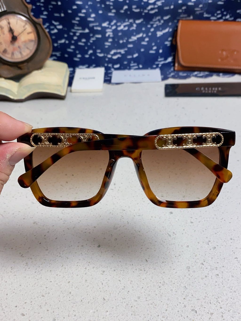 Celine Square Brown Lens Sunglasses for Men & Women - 372022 - detail image 5