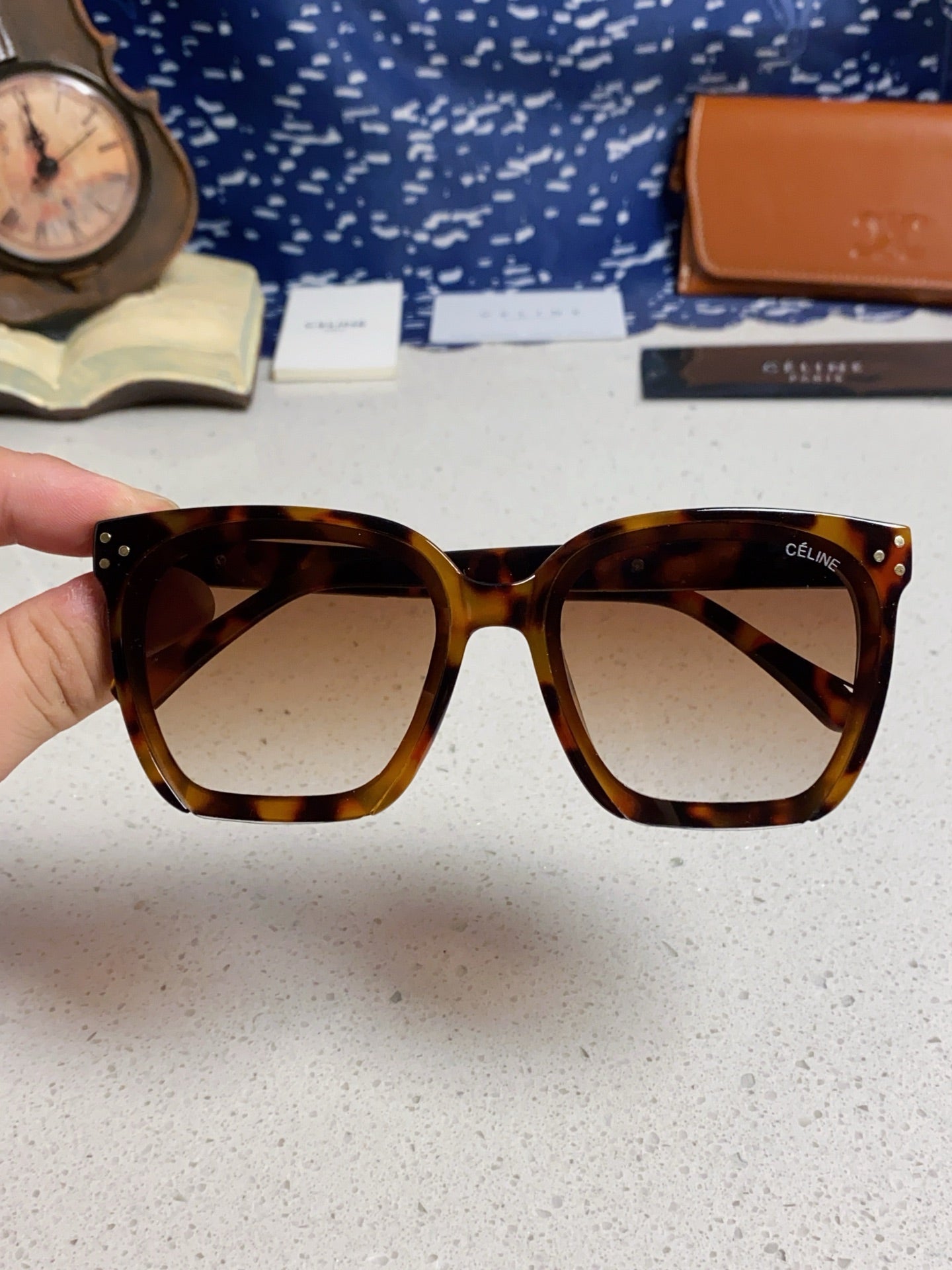 Celine Square Brown Lens Sunglasses for Men & Women - 934645 - detail image 4