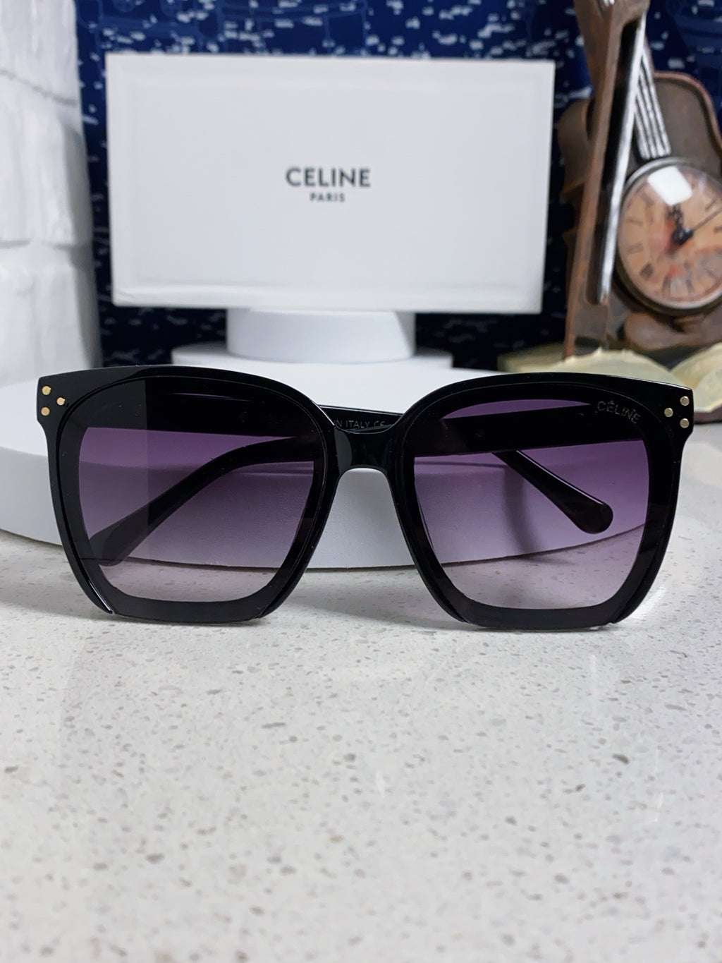Celine Square Purple Lens Sunglasses for Men & Women - 934646 - detail image 9