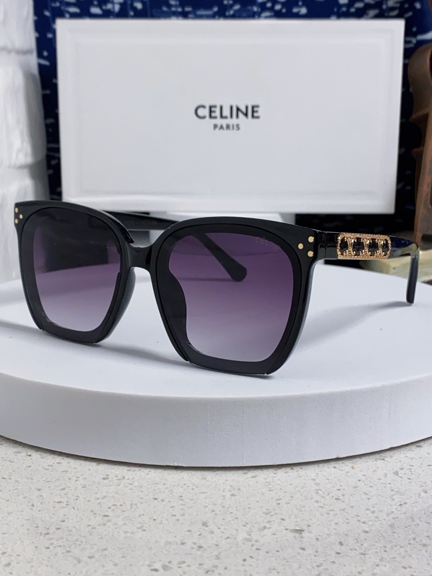 Celine Square Purple Lens Sunglasses for Men & Women - 934646