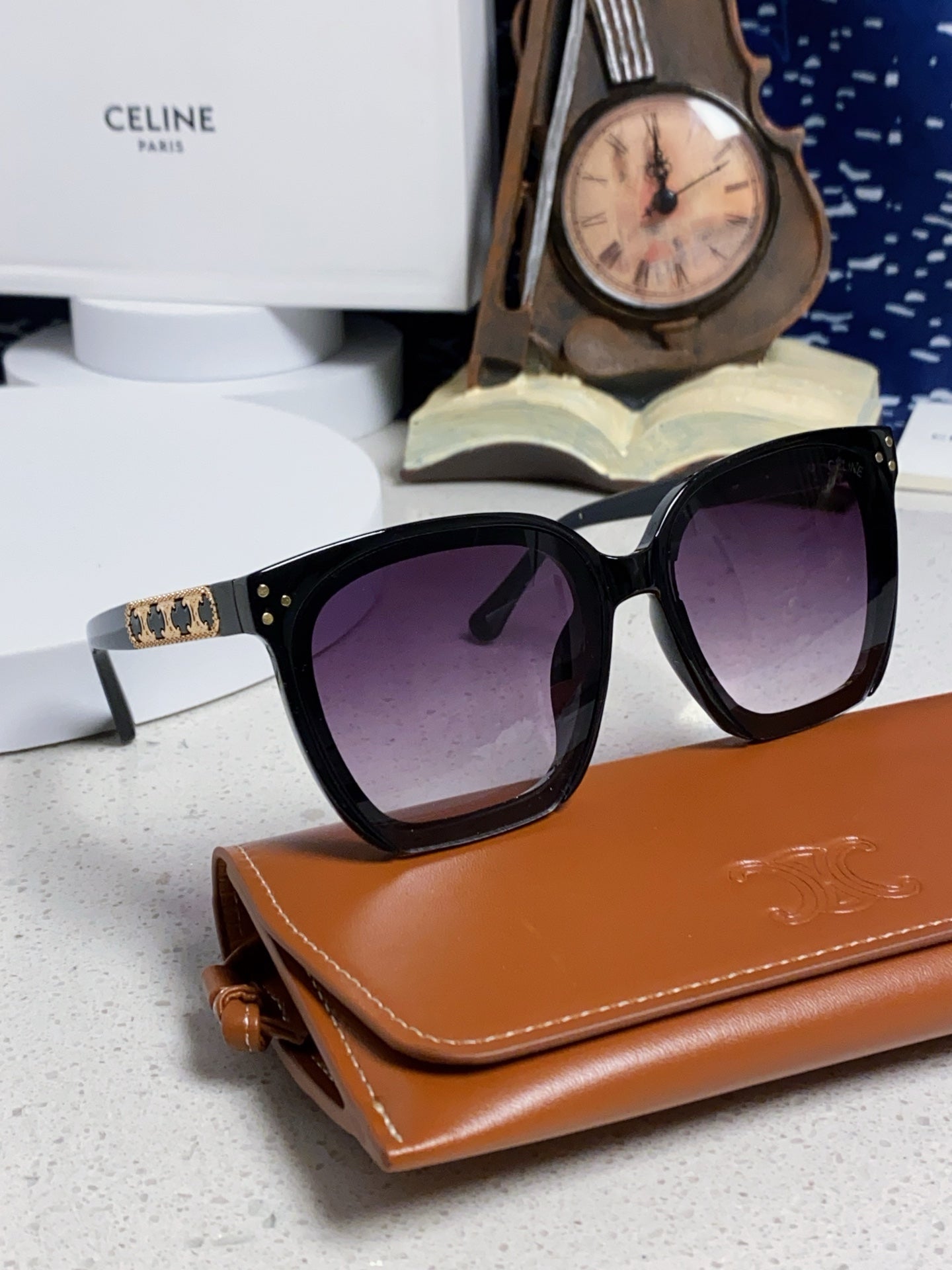 Celine Square Purple Lens Sunglasses for Men & Women - 372023 - detail image 10