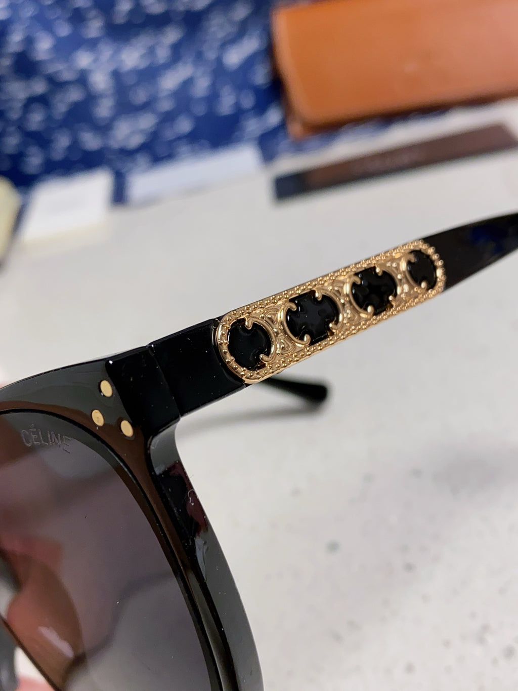 Celine Square Black Lens Sunglasses for Men & Women - 372024 - detail image 7