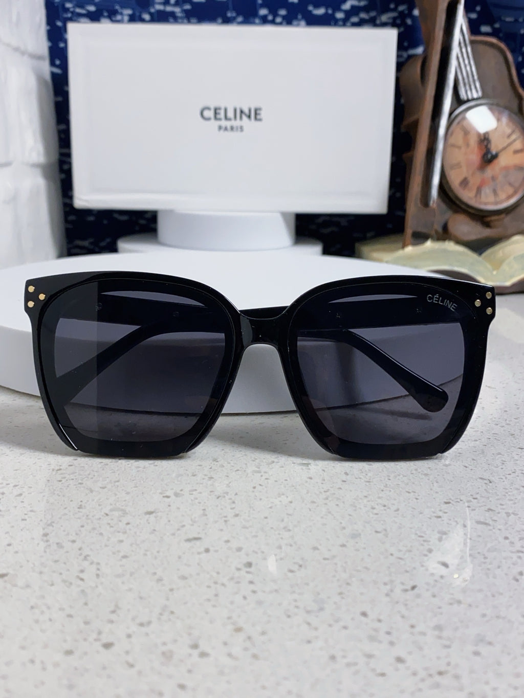 Celine Square Black Lens Sunglasses for Men & Women - 372024 - detail image 9