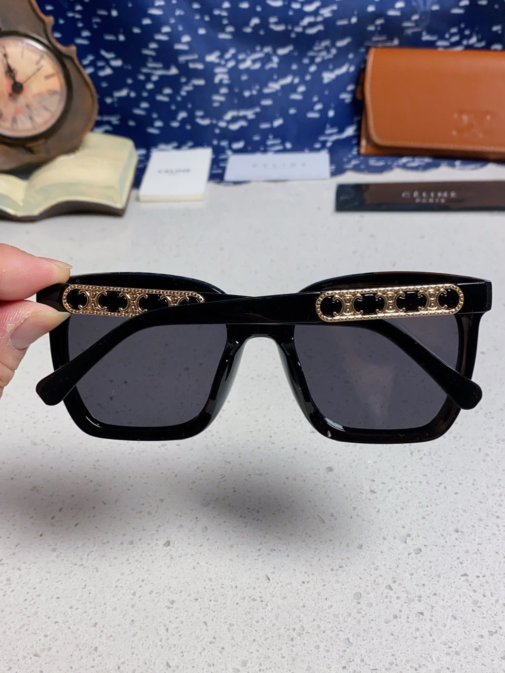 Celine Square Black Lens Sunglasses for Men & Women - 934647 - detail image 5