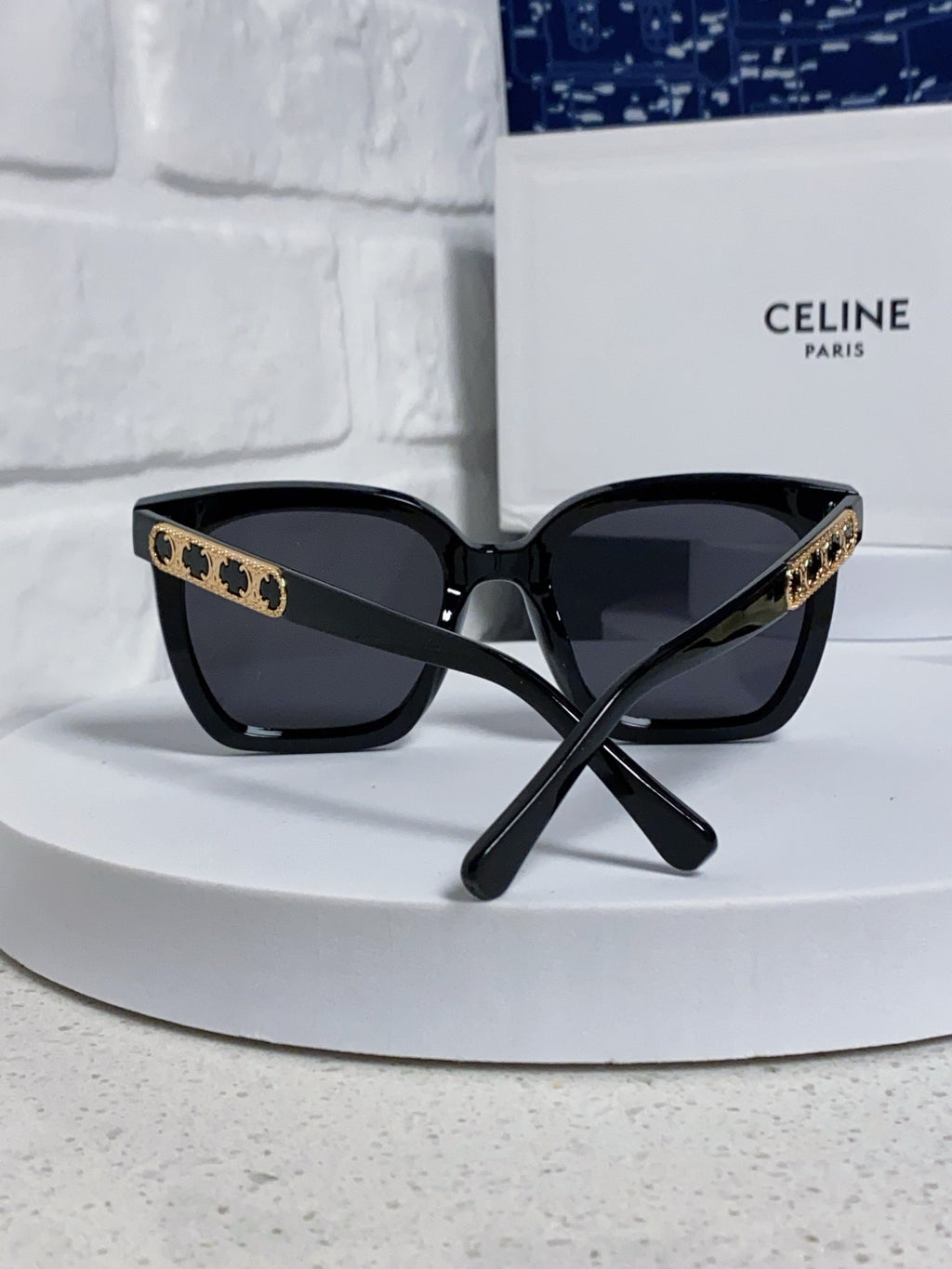 Celine Square Black Lens Sunglasses for Men & Women - 372024 - detail image 3