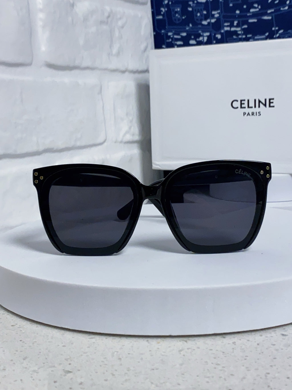 Celine Square Black Lens Sunglasses for Men & Women - 372024 - detail image 2