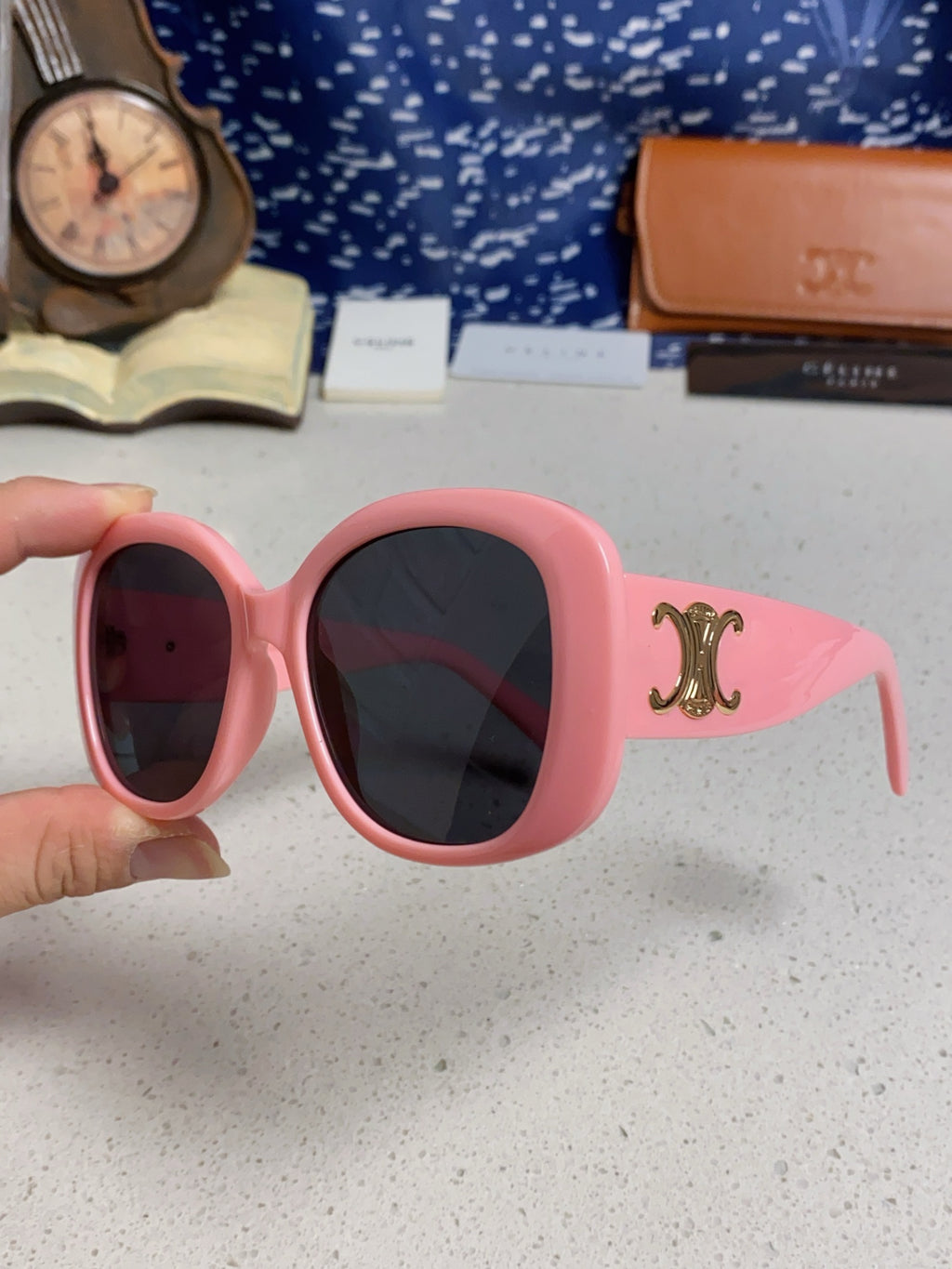 Celine Oversized Red Lens Sunglasses for Men & Women - detail image 6