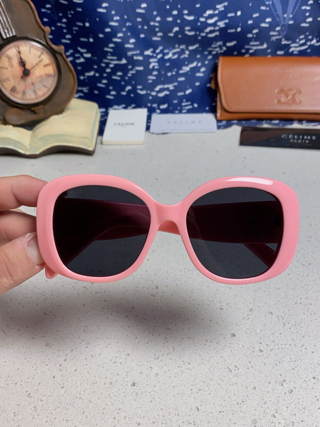 Celine Oversized Red Lens Sunglasses for Men & Women - detail image 4