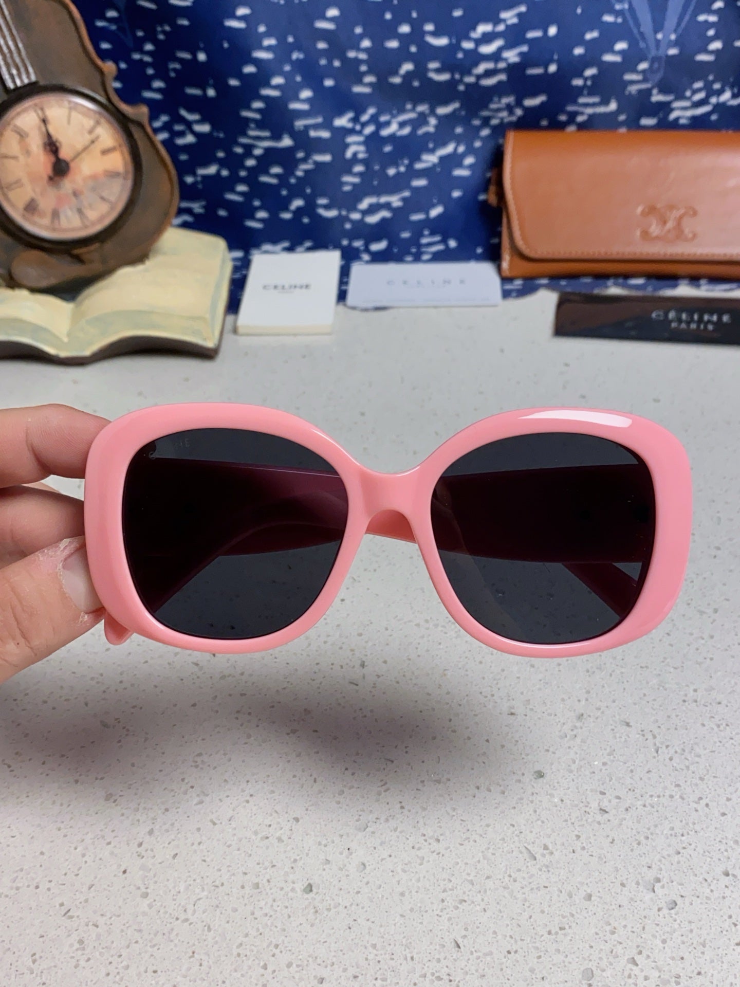Celine Oversized Red Lens Sunglasses for Men & Women - detail image 4