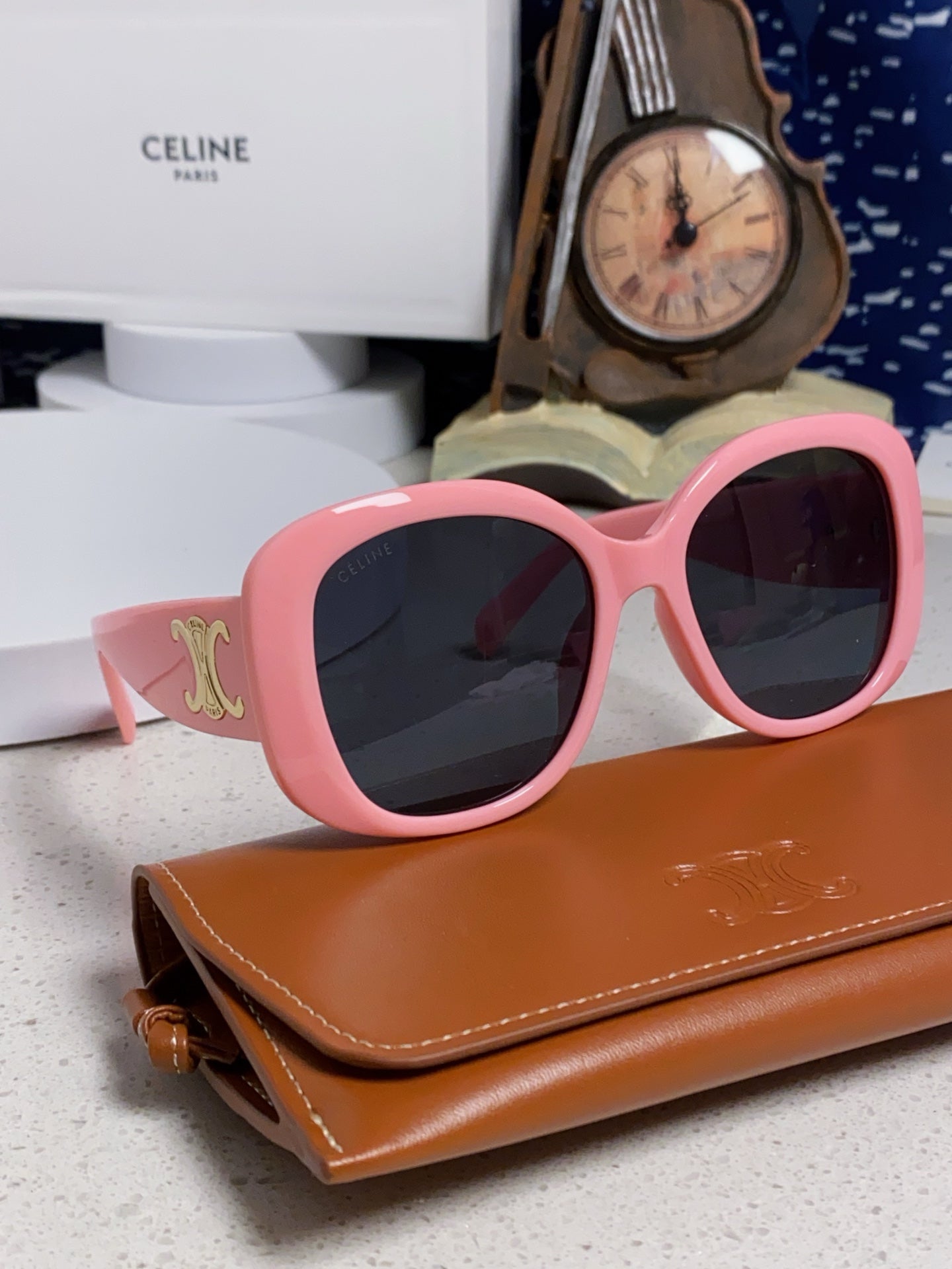 Celine Oversized Red Lens Sunglasses for Men & Women - detail image 10
