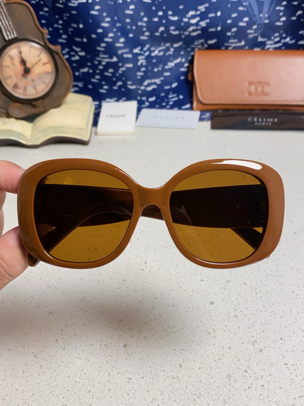 Celine Oversized Brown Lens Sunglasses for Men & Women - 372015 - detail image 3