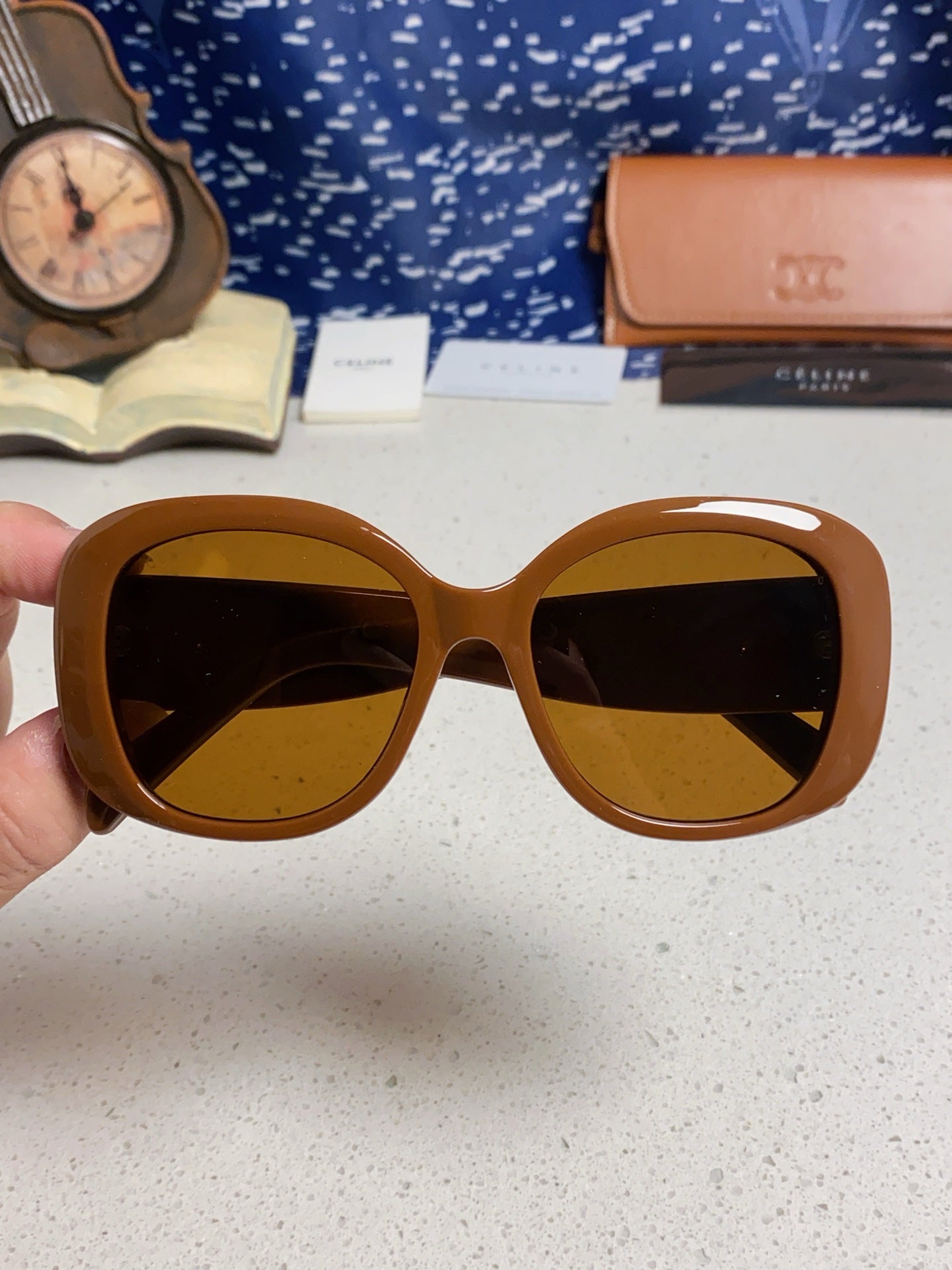 Celine Oversized Brown Lens Sunglasses for Men & Women - 372015 - detail image 3