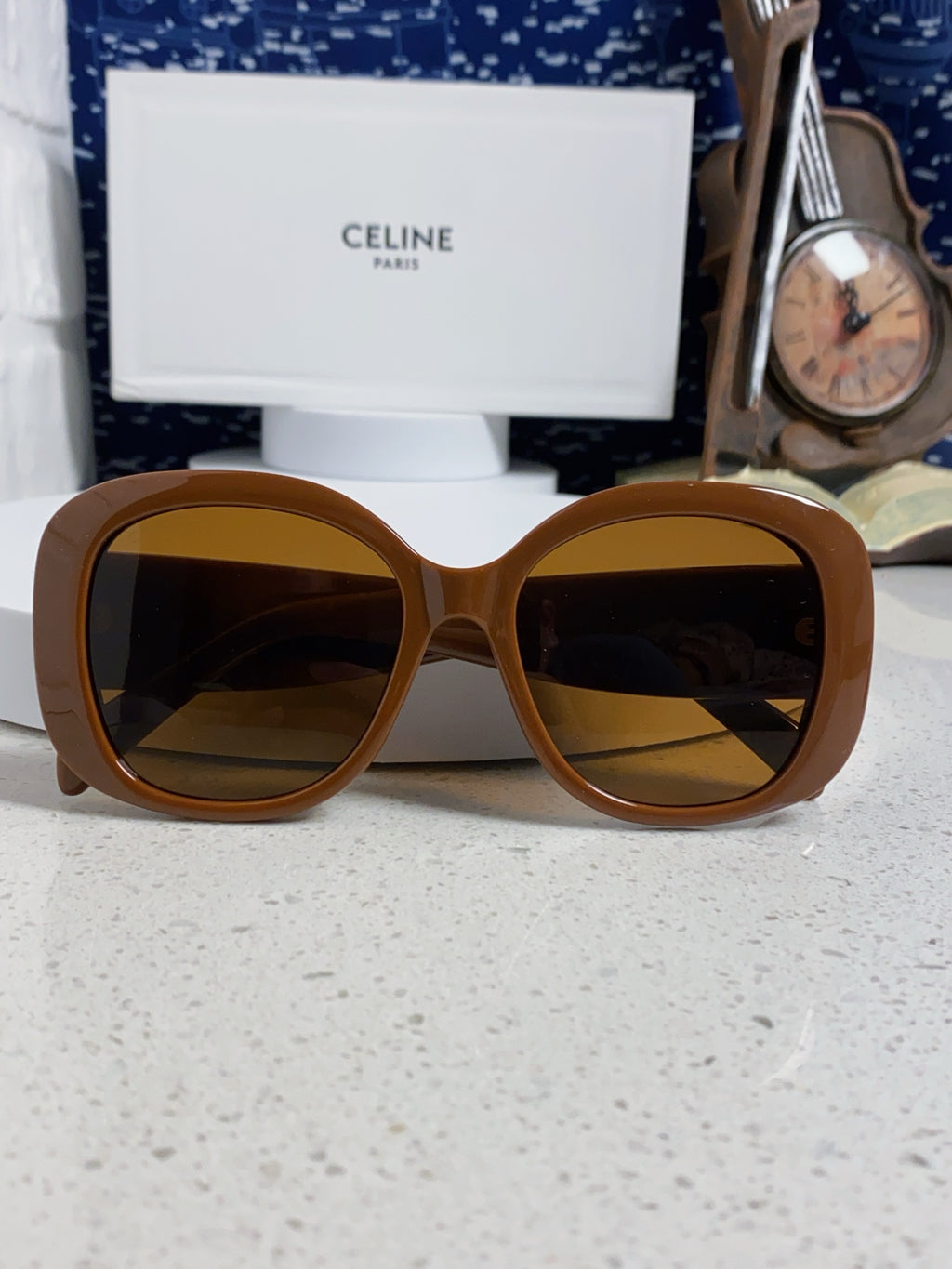 Celine Oversized Brown Lens Sunglasses for Men & Women - 372015 - detail image 8