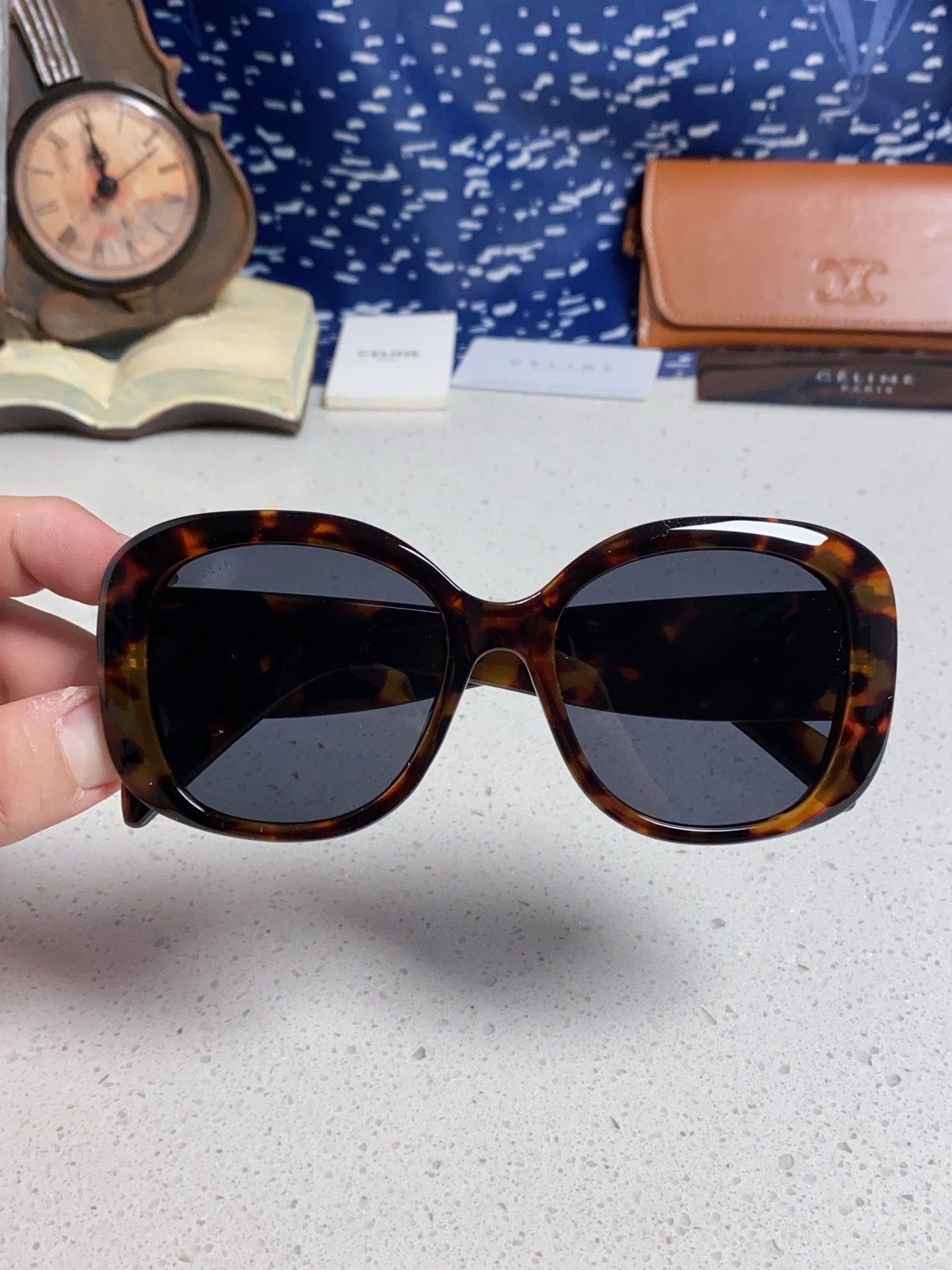 Celine Oversized Black Lens Sunglasses for Men & Women - 934650 - detail image 4