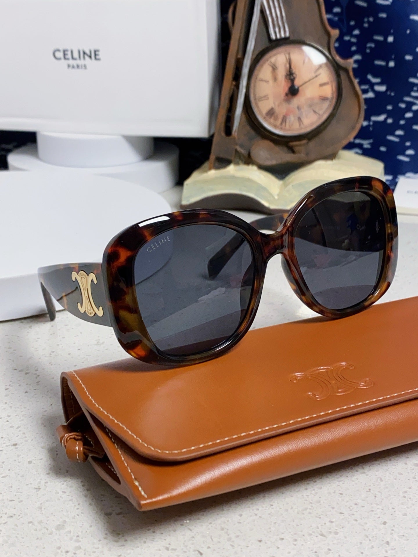 Celine Oversized Black Lens Sunglasses for Men & Women - 934650 - detail image 10
