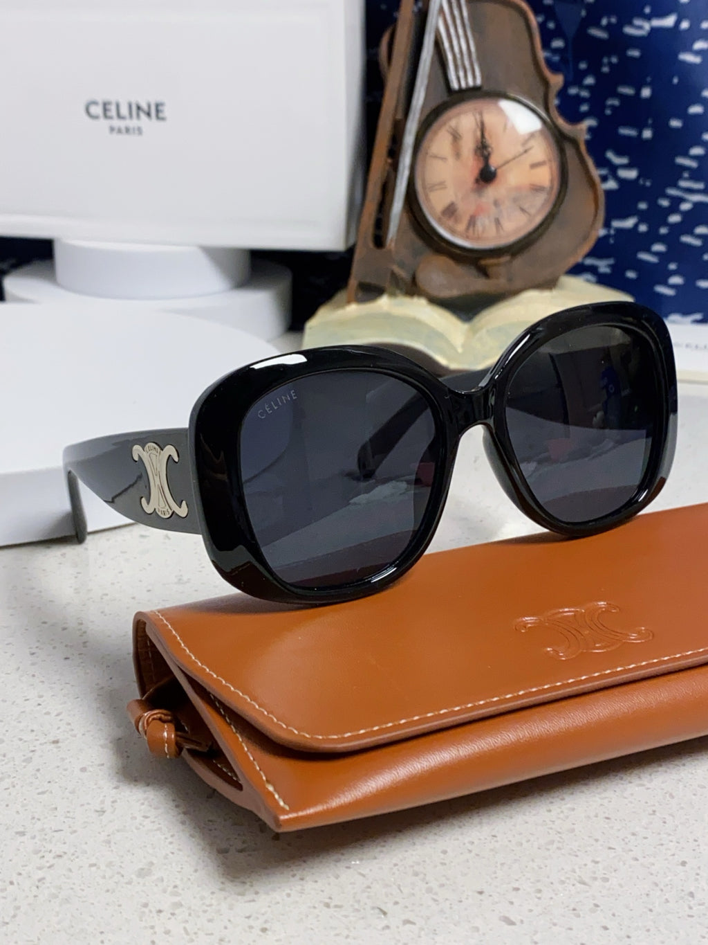 Celine Oversized Black Lens Sunglasses for Men & Women - 934651 - detail image 9