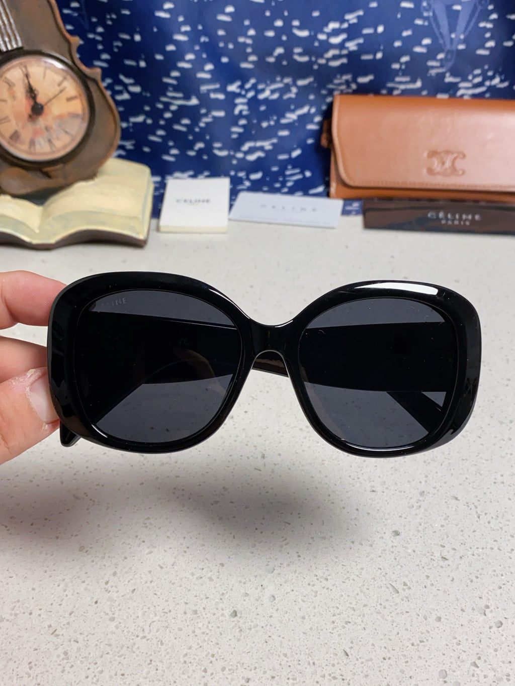Celine Oversized Black Lens Sunglasses for Men & Women - 934651 - detail image 4