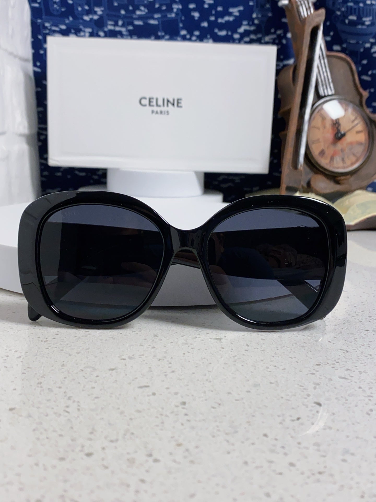 Celine Oversized Black Lens Sunglasses for Men & Women - 372017 - detail image 8