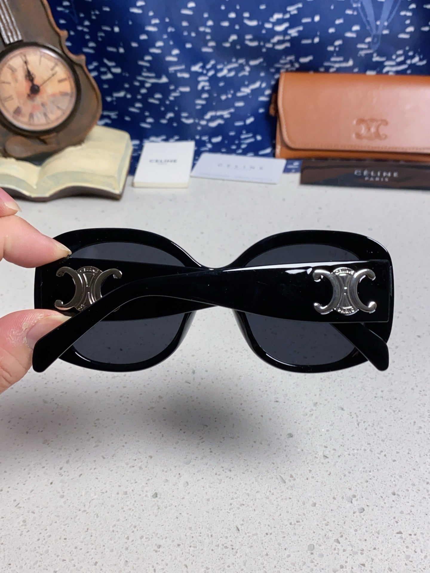 Celine Oversized Black Lens Sunglasses for Men & Women - 934651 - detail image 5