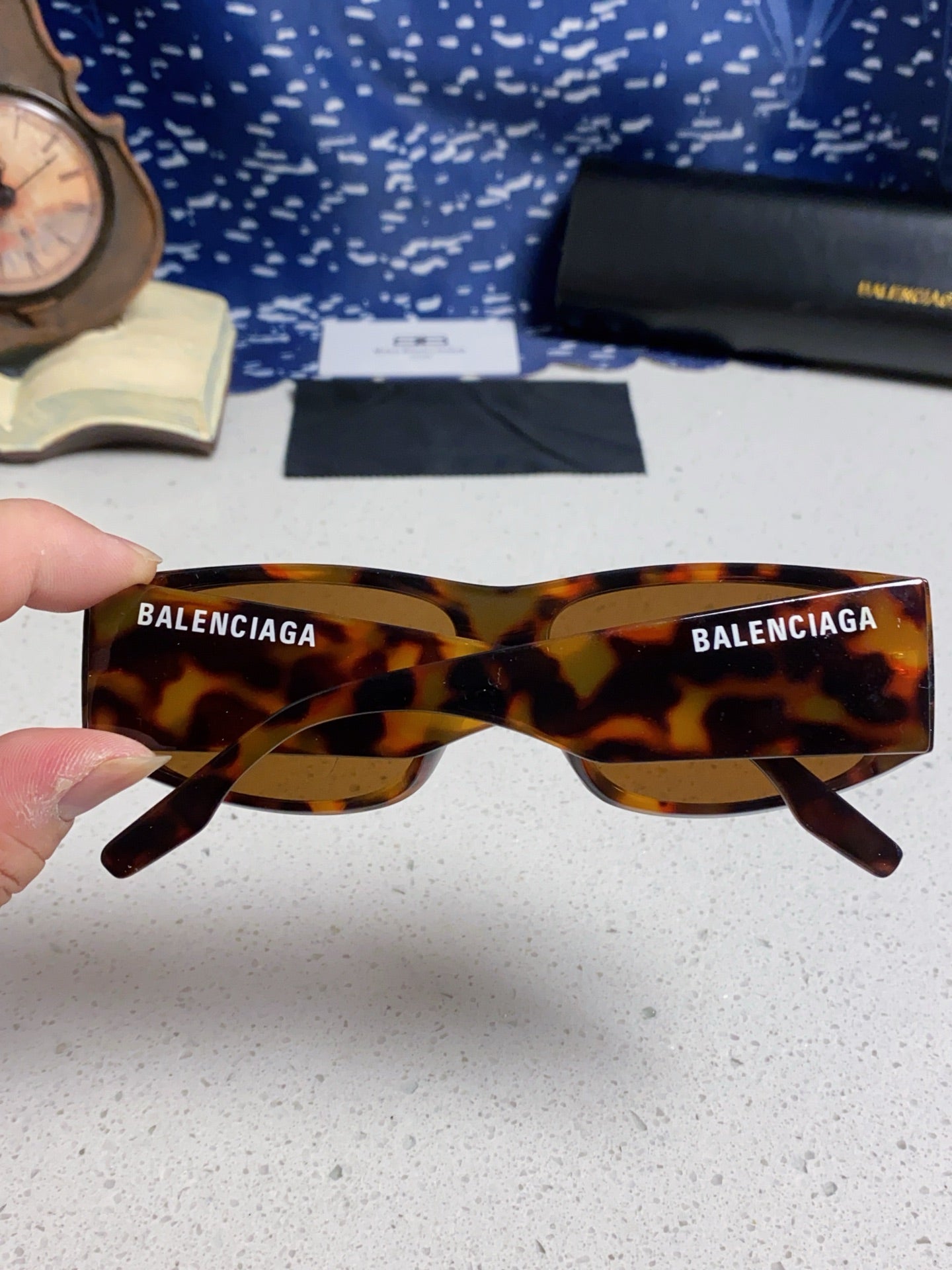 Balenciaga Square Black Lens Sunglasses for Men & Women - 372344 - detail image 4