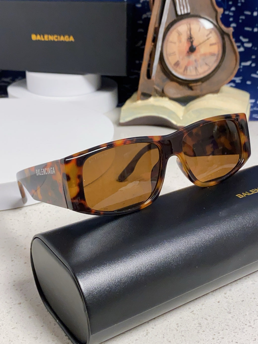 Balenciaga Square Black Lens Sunglasses for Men & Women - 372344 - detail image 9