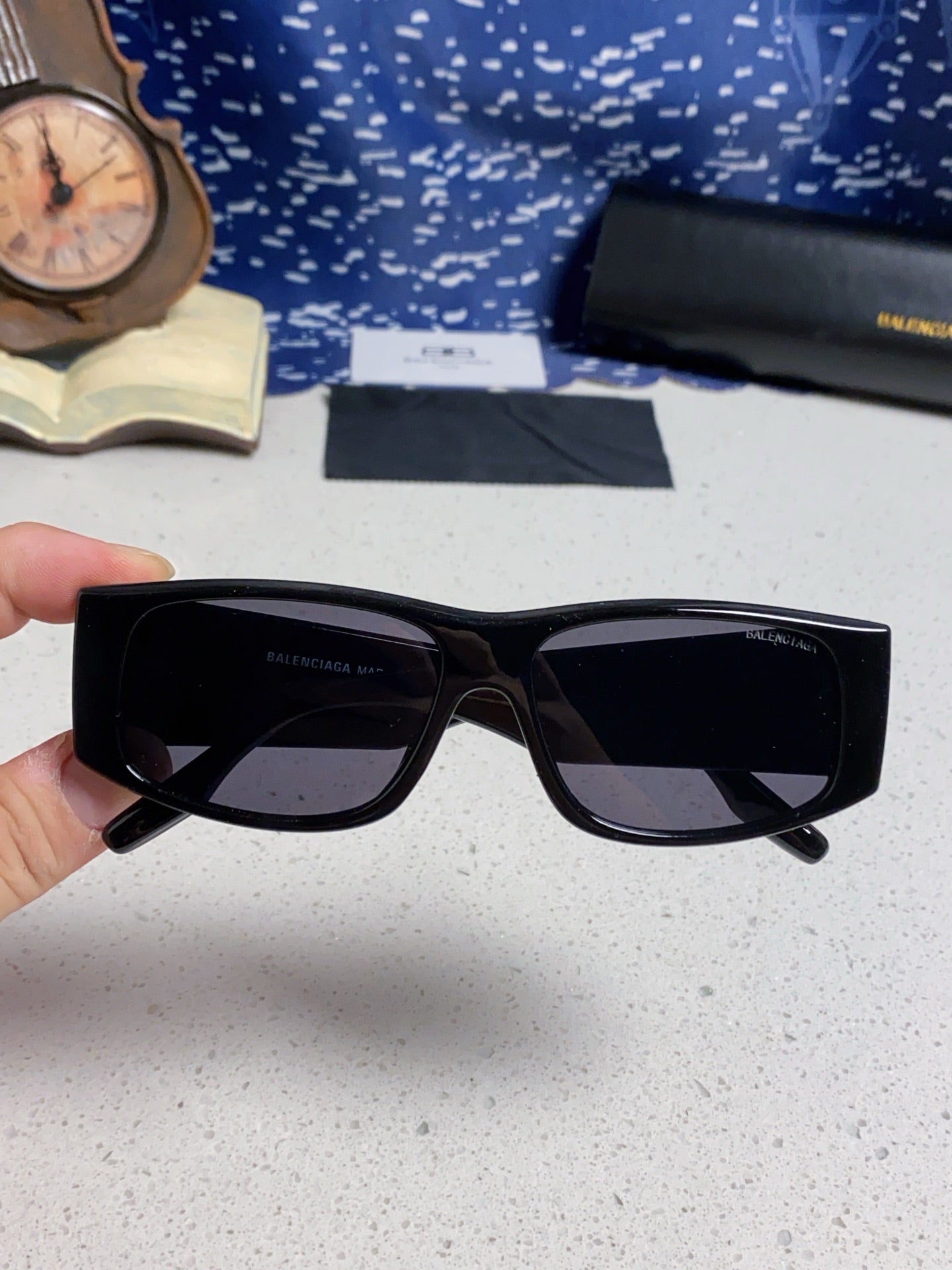 Balenciaga Square Black Lens Sunglasses for Men & Women - 935204 - detail image 3