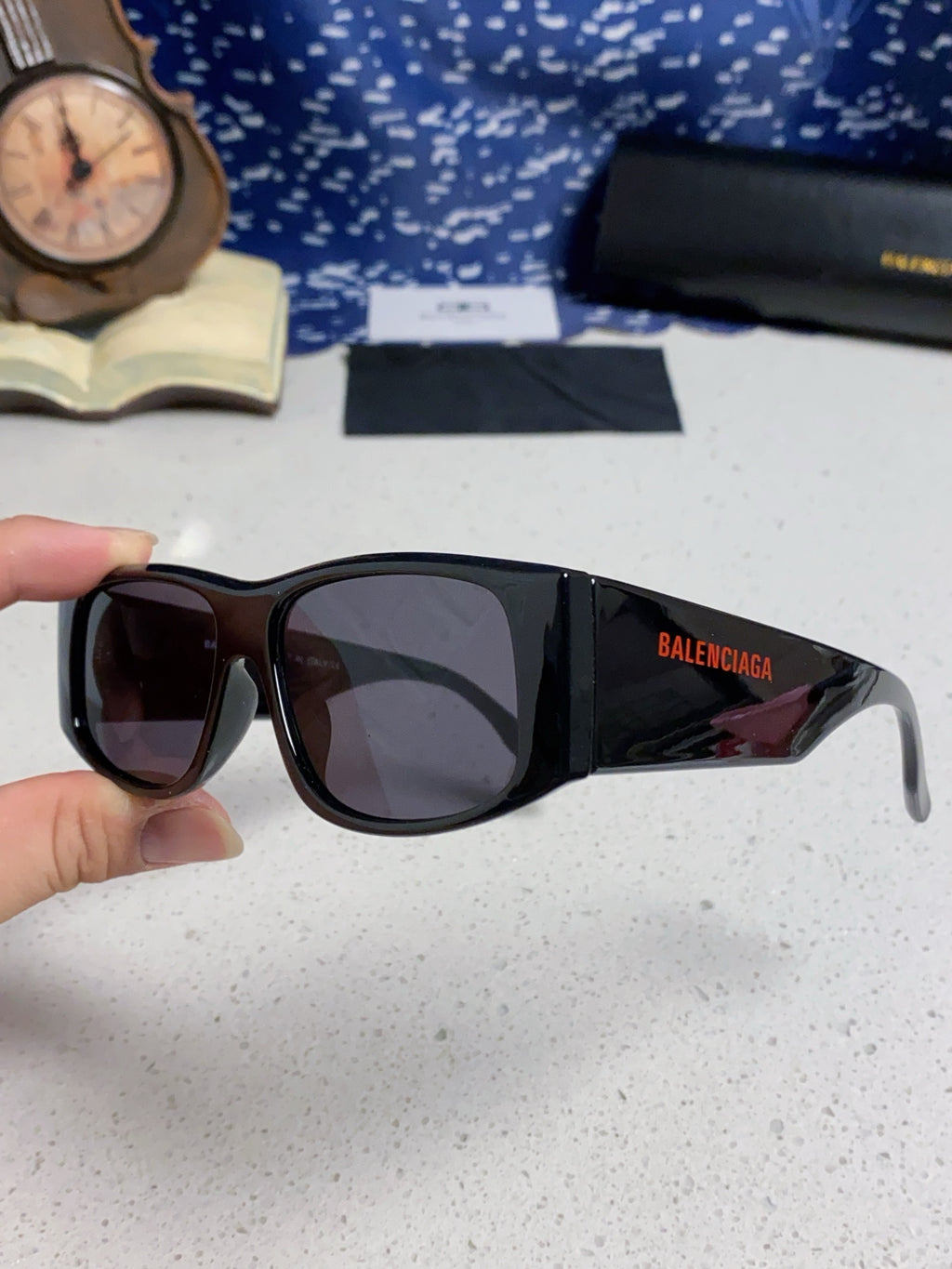 Balenciaga Square Black Lens Sunglasses for Men & Women - 935204 - detail image 5