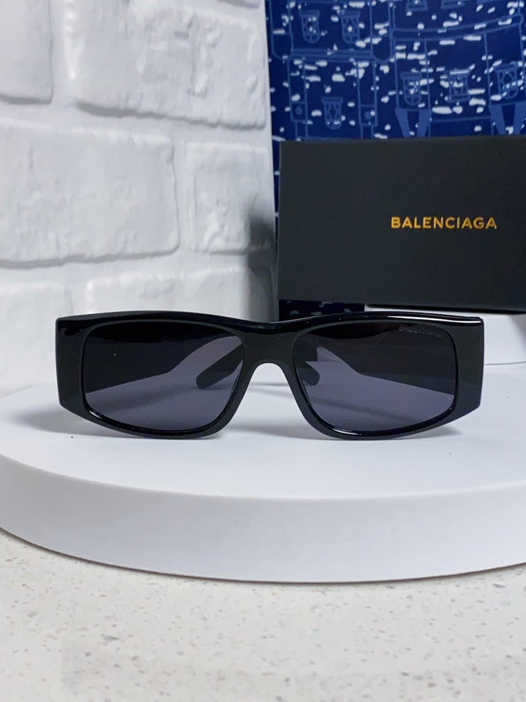 Balenciaga Square Blue Lens Sunglasses for Men & Women - 372346 - detail image 2