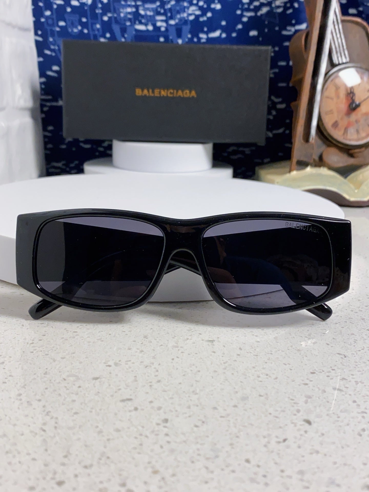 Balenciaga Square Blue Lens Sunglasses for Men & Women - 372346 - detail image 9