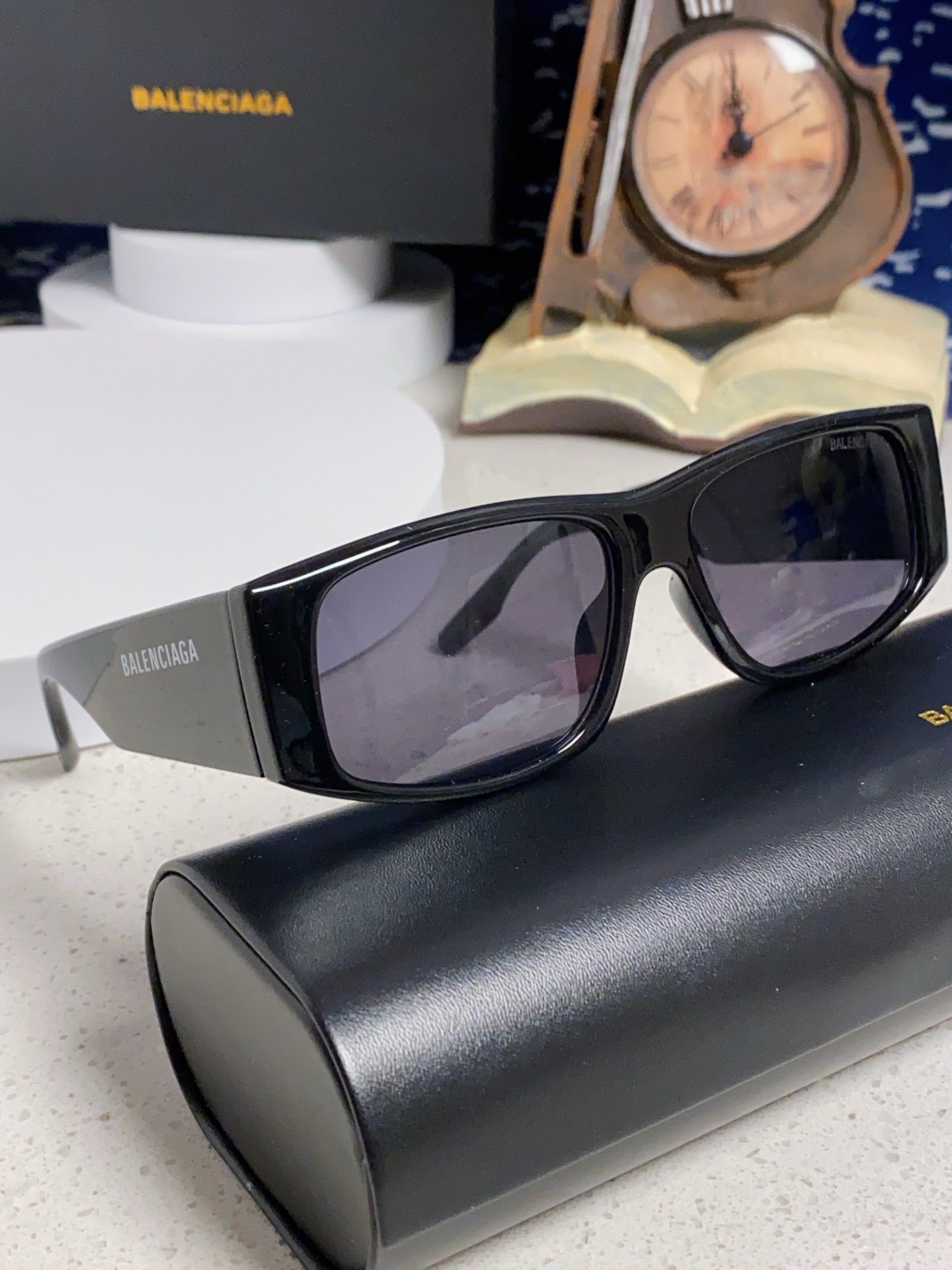 Balenciaga Square Blue Lens Sunglasses for Men & Women - 372346 - detail image 10