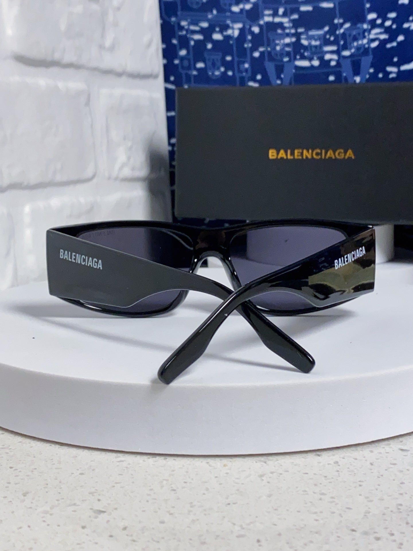 Balenciaga Square Blue Lens Sunglasses for Men & Women - 935205 - detail image 3